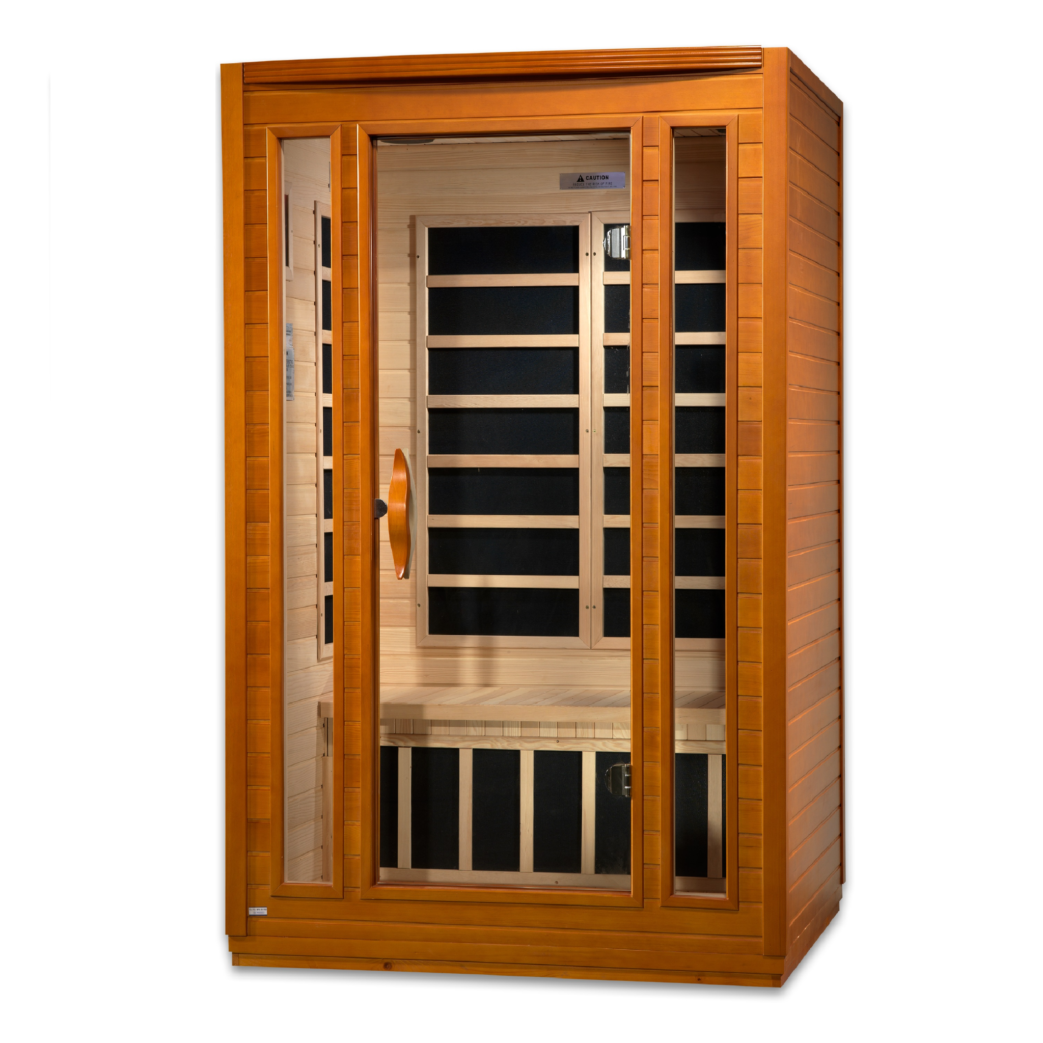 Dynamic San Marino Elite 2 Person Ultra Low EMF FAR Infrared Sauna (3–5MG) with Chromotherapy & Bluetooth, Canadian Hemlock – DYN-6206-01 Elite