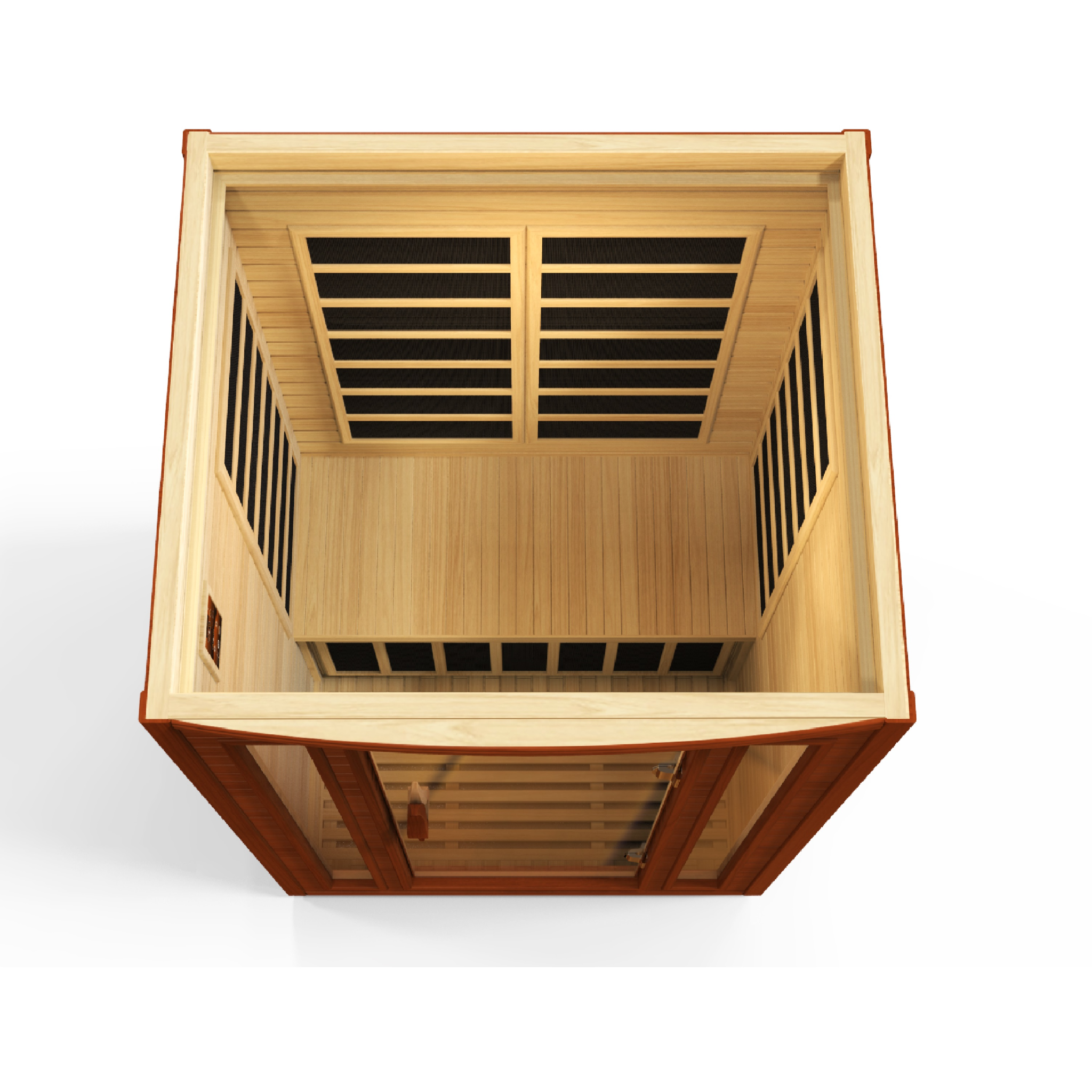 Dynamic San Marino Elite 2 Person Ultra Low EMF FAR Infrared Sauna (3–5MG) with Chromotherapy & Bluetooth, Canadian Hemlock – DYN-6206-01 Elite