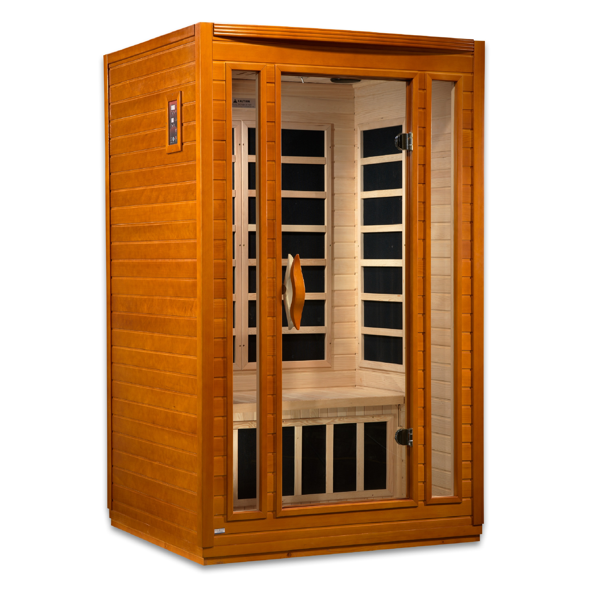 Dynamic San Marino Elite 2 Person Ultra Low EMF FAR Infrared Sauna (3–5MG) with Chromotherapy & Bluetooth, Canadian Hemlock – DYN-6206-01 Elite
