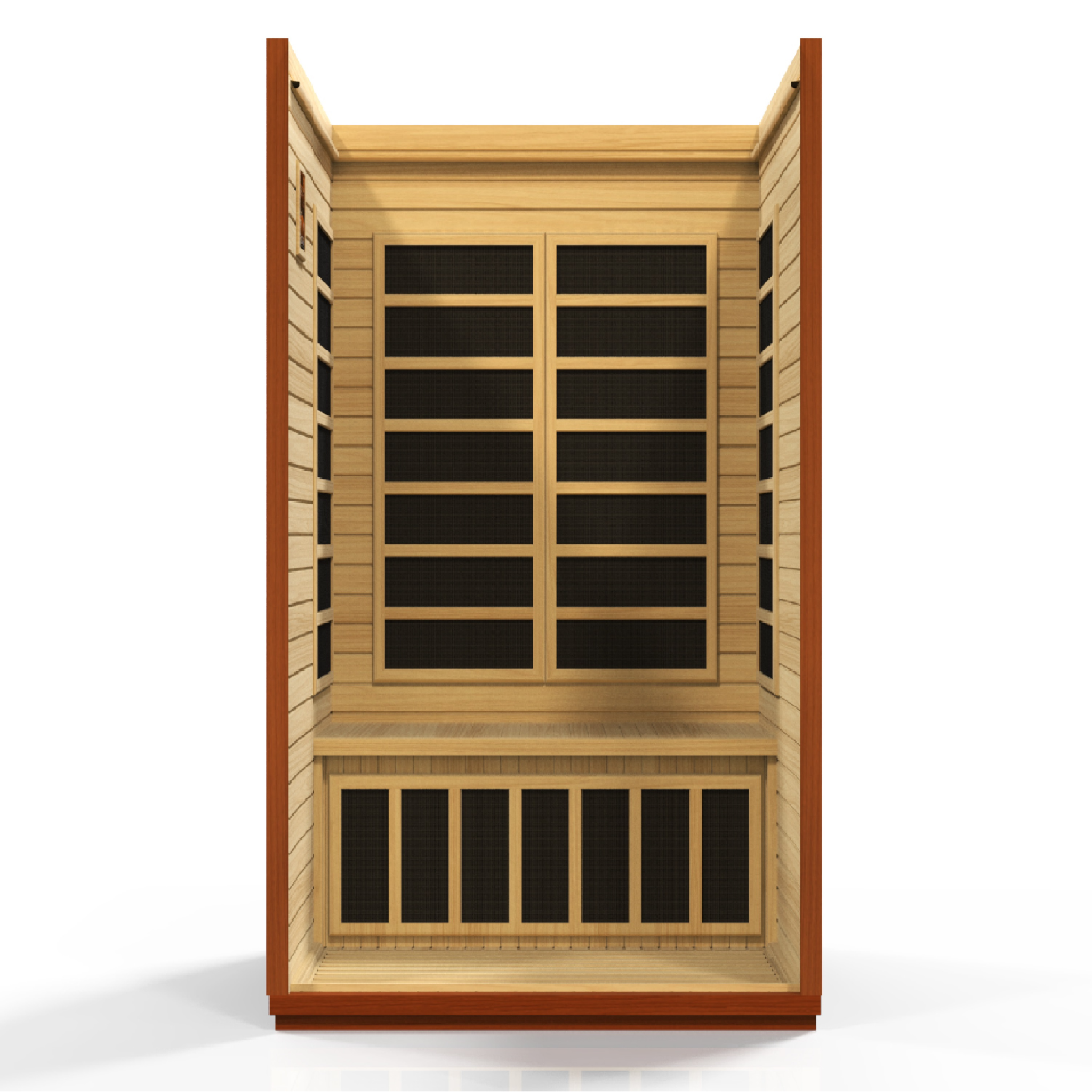 Dynamic San Marino 2 Person Infrared Sauna, Low EMF FAR Infrared, Canadian Hemlock, Indoor, DYN-6206-01