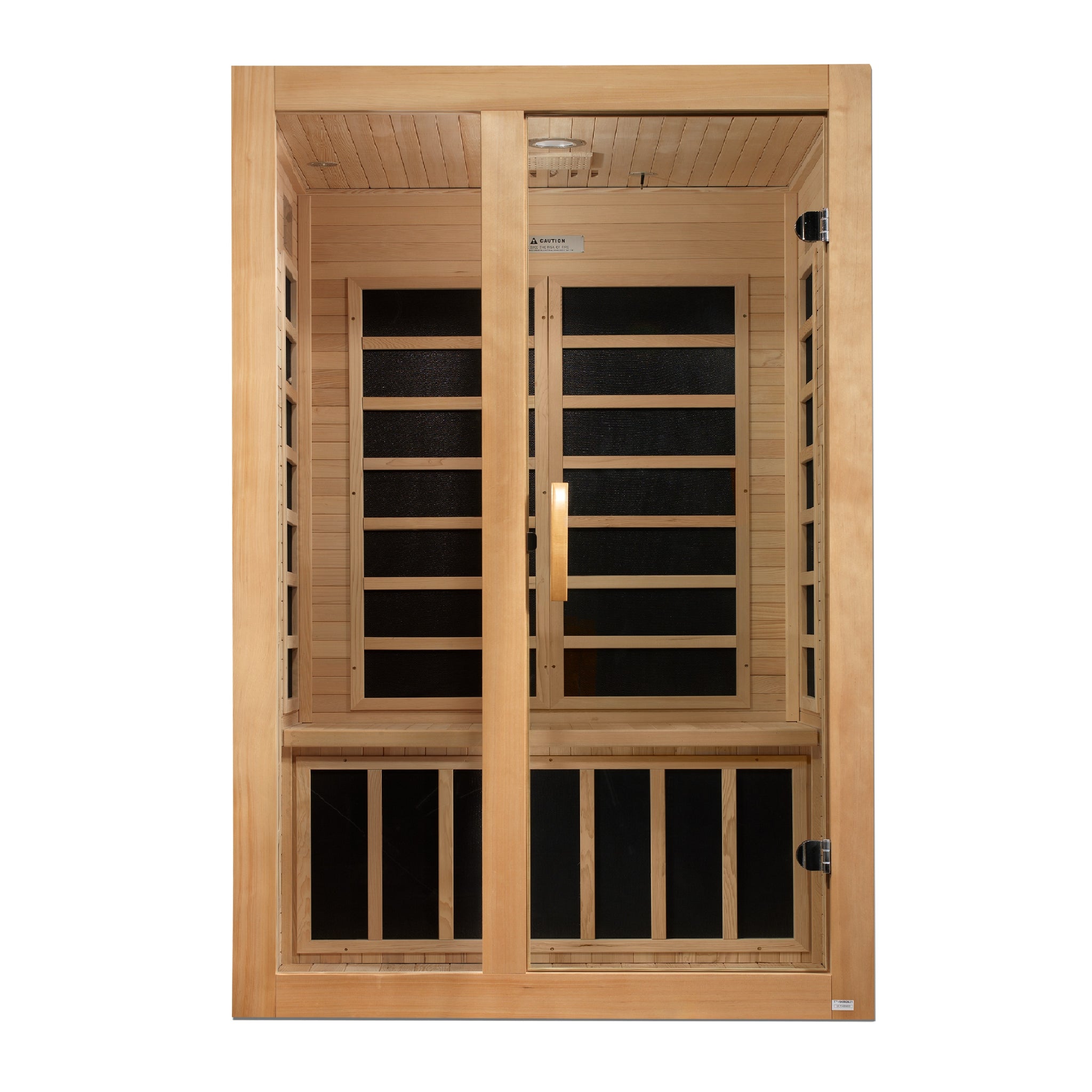 Dynamic Santiago 2 Person Infrared Sauna, Low EMF FAR Infrared, Indoor, Canadian Hemlock, DYN-6209-01