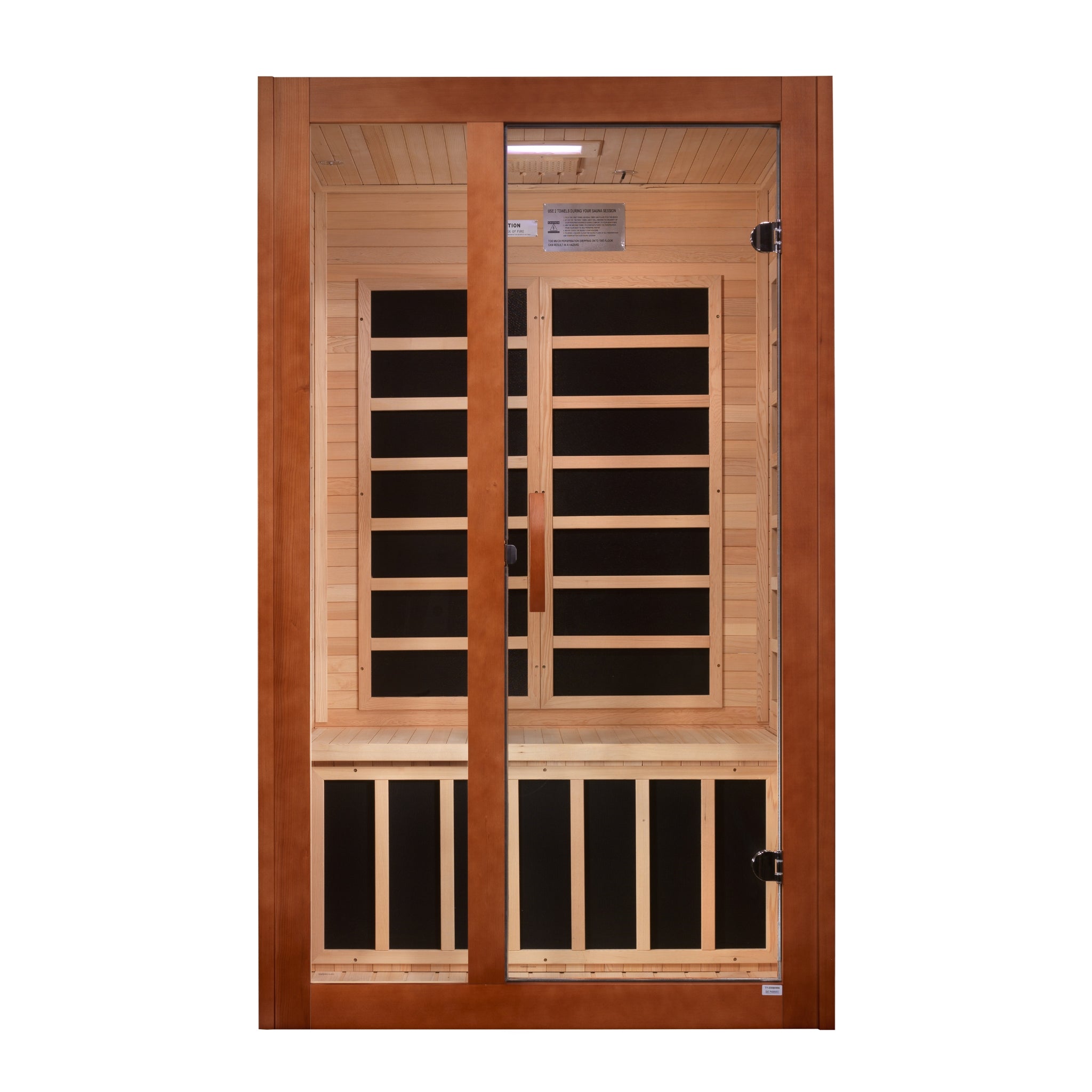 Dynamic Santiago Elite 2 Person Ultra Low EMF Infrared Sauna (3–5MG) with Chromotherapy, Bluetooth & Canadian Hemlock – DYN-6209-02 Elite