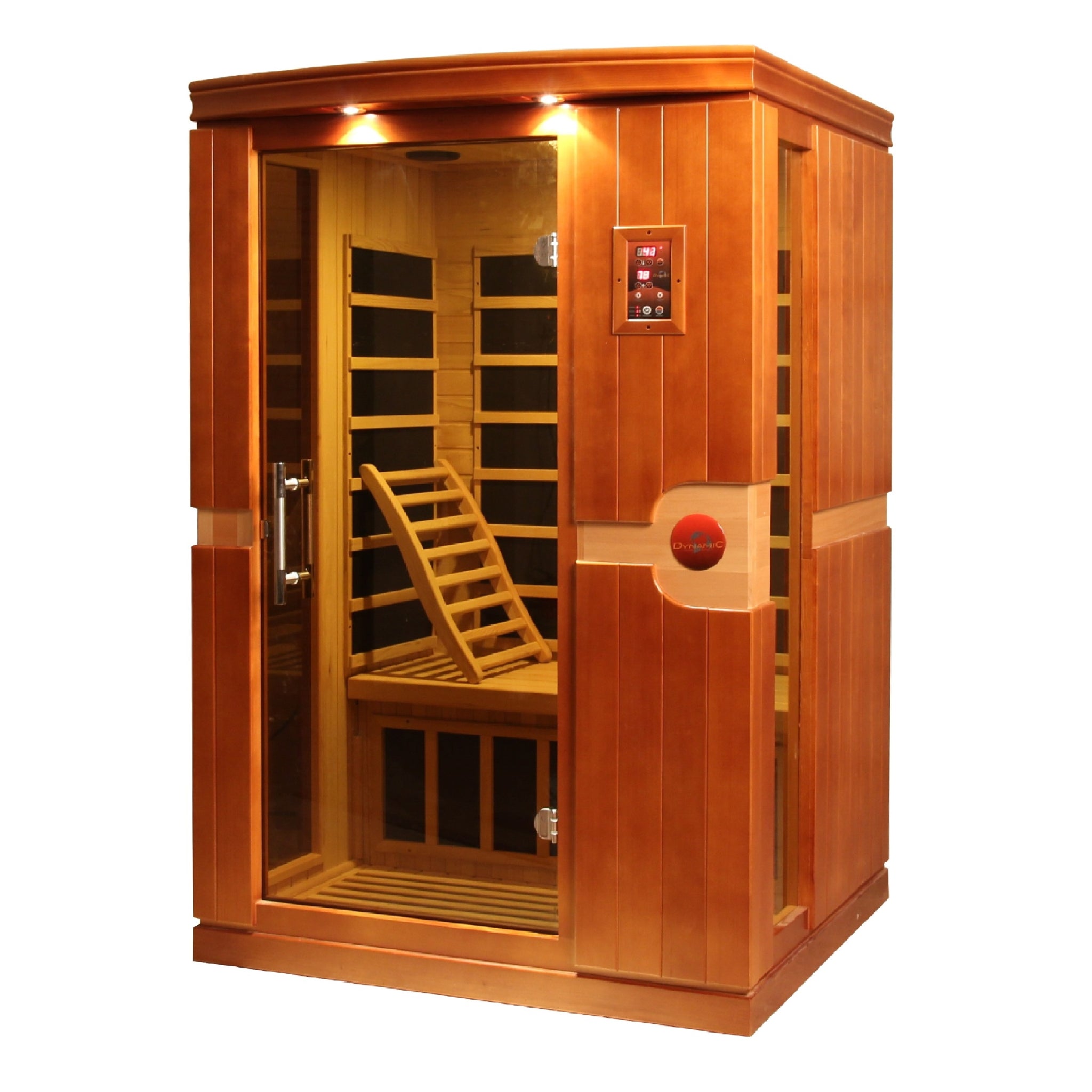 Dynamic Venice 2 Person Infrared Sauna, Low EMF FAR Infrared, Indoor, Canadian Hemlock, DYN-6210-01