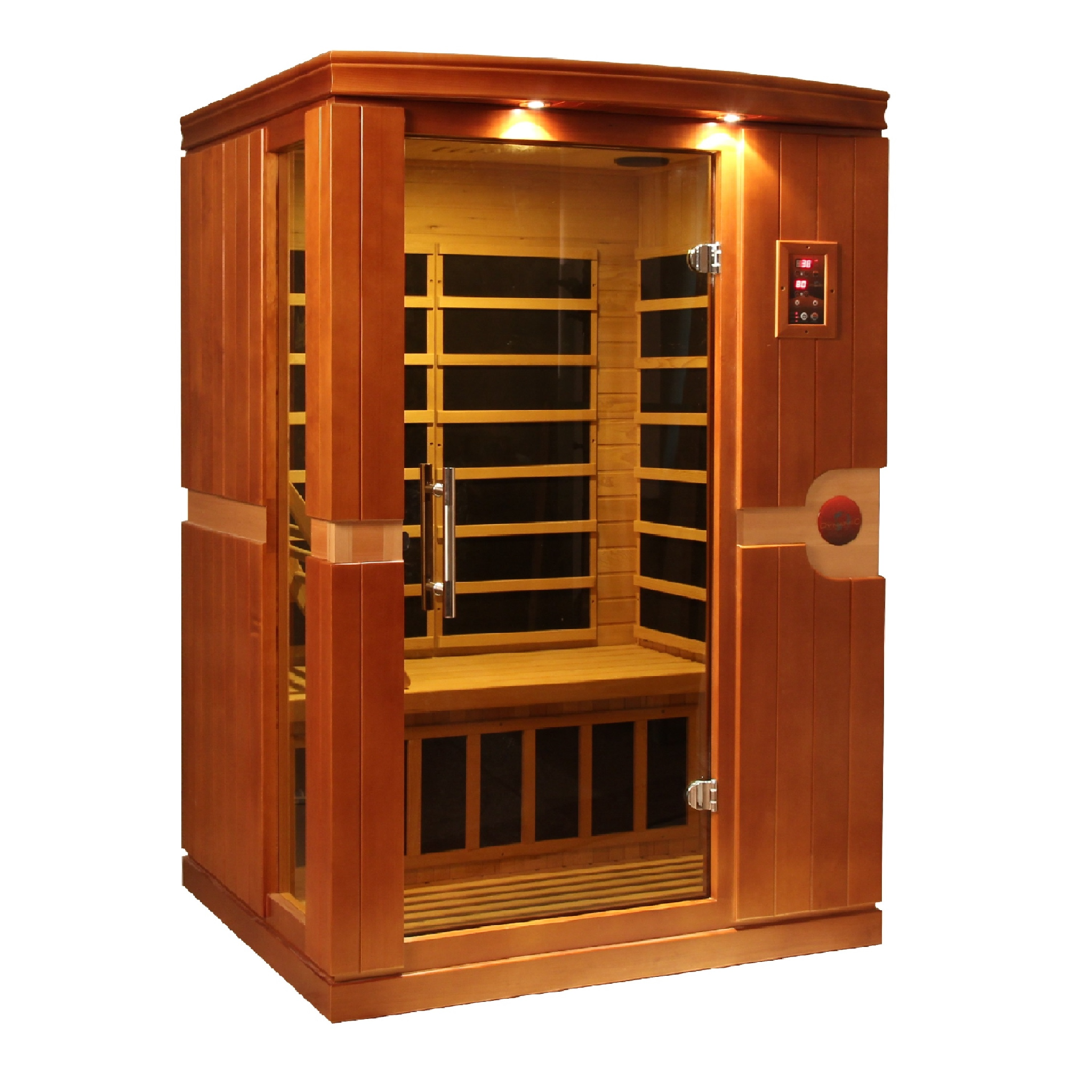 Dynamic Venice 2 Person Infrared Sauna, Low EMF FAR Infrared, Indoor, Canadian Hemlock, DYN-6210-01