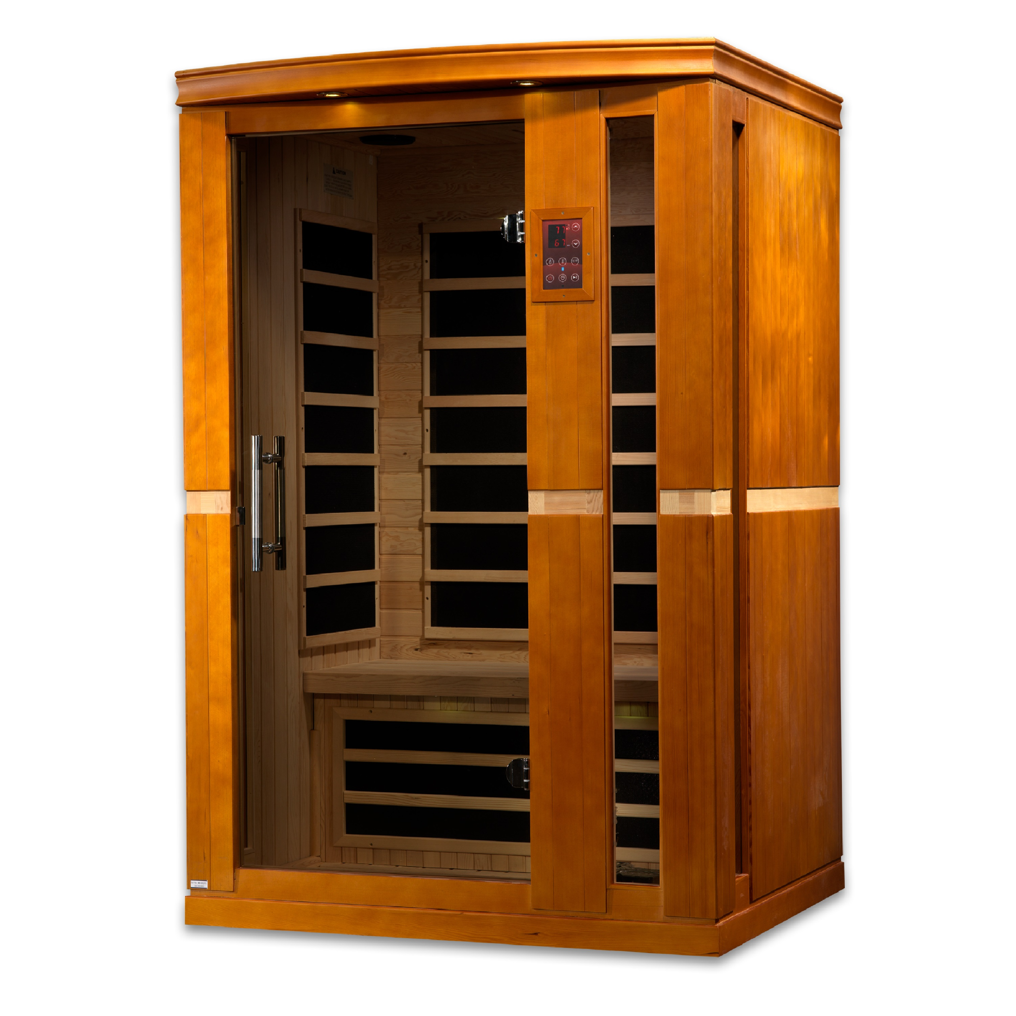 Dynamic Vittoria 2 Person Infrared Sauna, Low EMF FAR Infrared, Indoor, Canadian Hemlock, DYN-6220-01