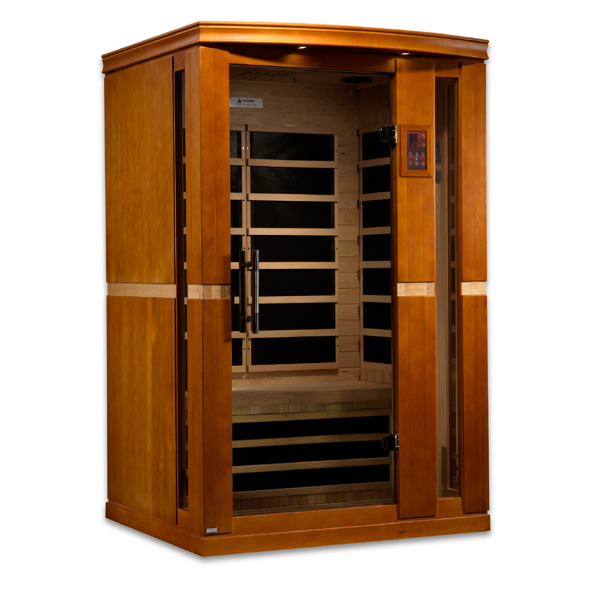 Dynamic Vittoria 2 Person Infrared Sauna, Low EMF FAR Infrared, Indoor, Canadian Hemlock, DYN-6220-01