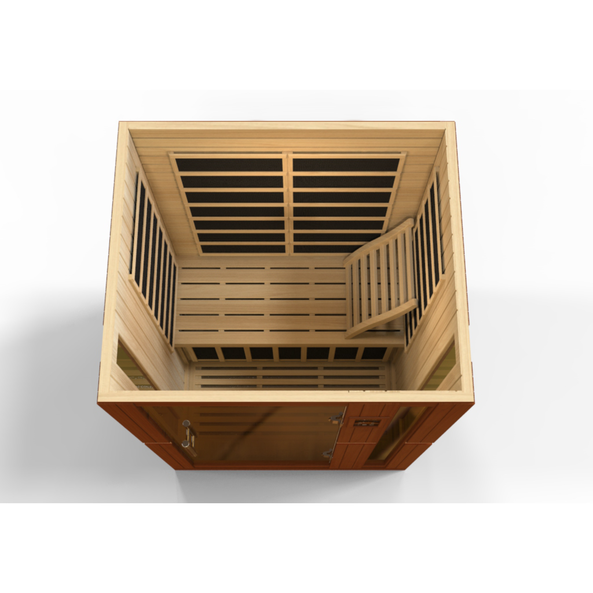 Dynamic Vittoria Elite 2 Person Ultra Low EMF Infrared Sauna (3–5MG) with Bronze Glass, Chromotherapy & Bluetooth – Canadian Hemlock – DYN-6220-01 Elite