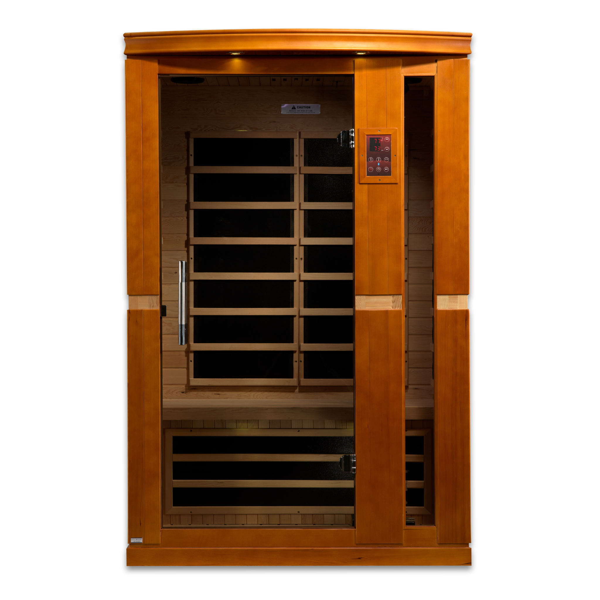 Dynamic Vittoria Elite 2 Person Ultra Low EMF Infrared Sauna (3–5MG) with Bronze Glass, Chromotherapy & Bluetooth – Canadian Hemlock – DYN-6220-01 Elite