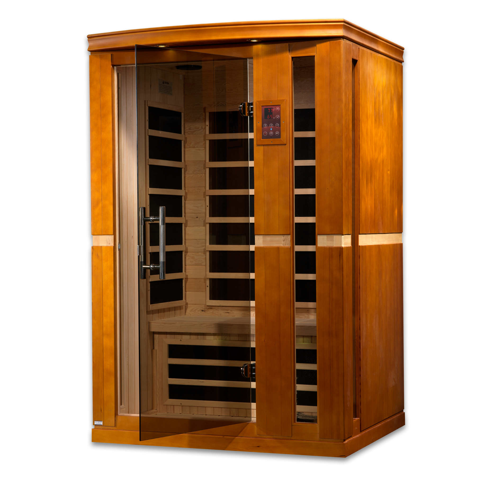 Dynamic Vittoria Elite 2 Person Ultra Low EMF Infrared Sauna (3–5MG) with Bronze Glass, Chromotherapy & Bluetooth – Canadian Hemlock – DYN-6220-01 Elite