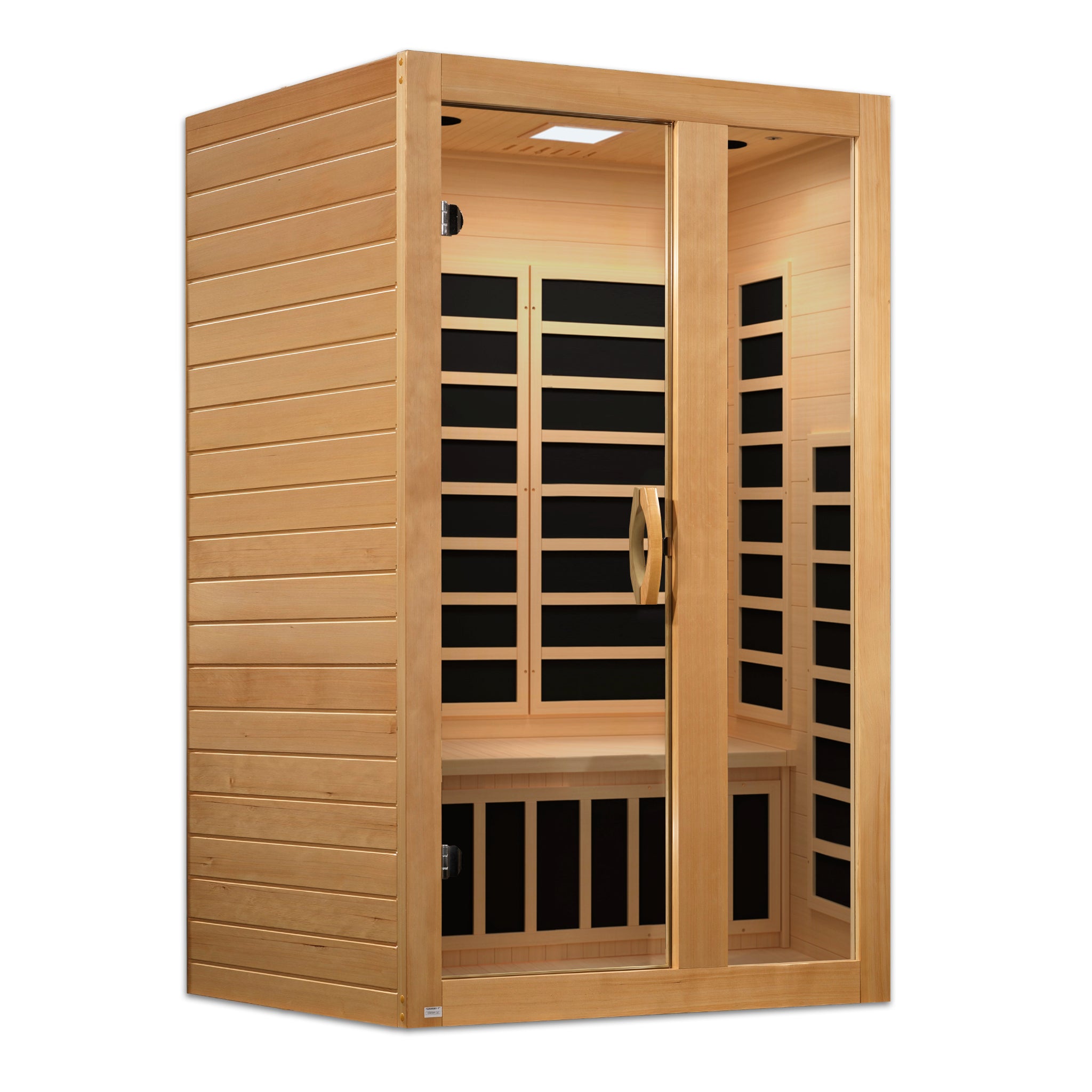 Dynamic Serena 2 Person Infrared Sauna, Low EMF FAR Infrared, Indoor, Canadian Hemlock, DYN-6229-01