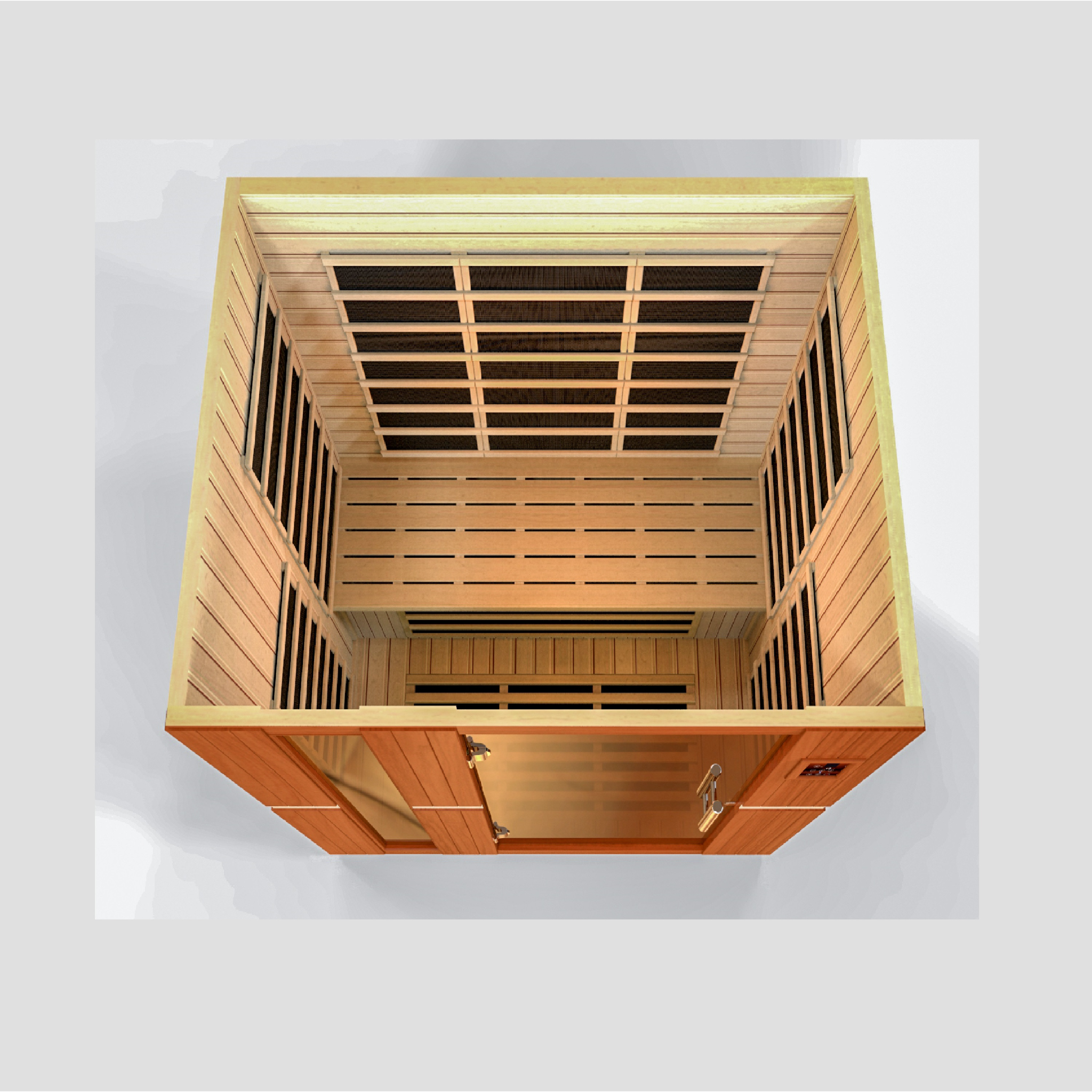 Dynamic Lugano 3 Person Infrared Sauna, Low EMF FAR Infrared, Indoor Canadian Hemlock, DYN-6336-02