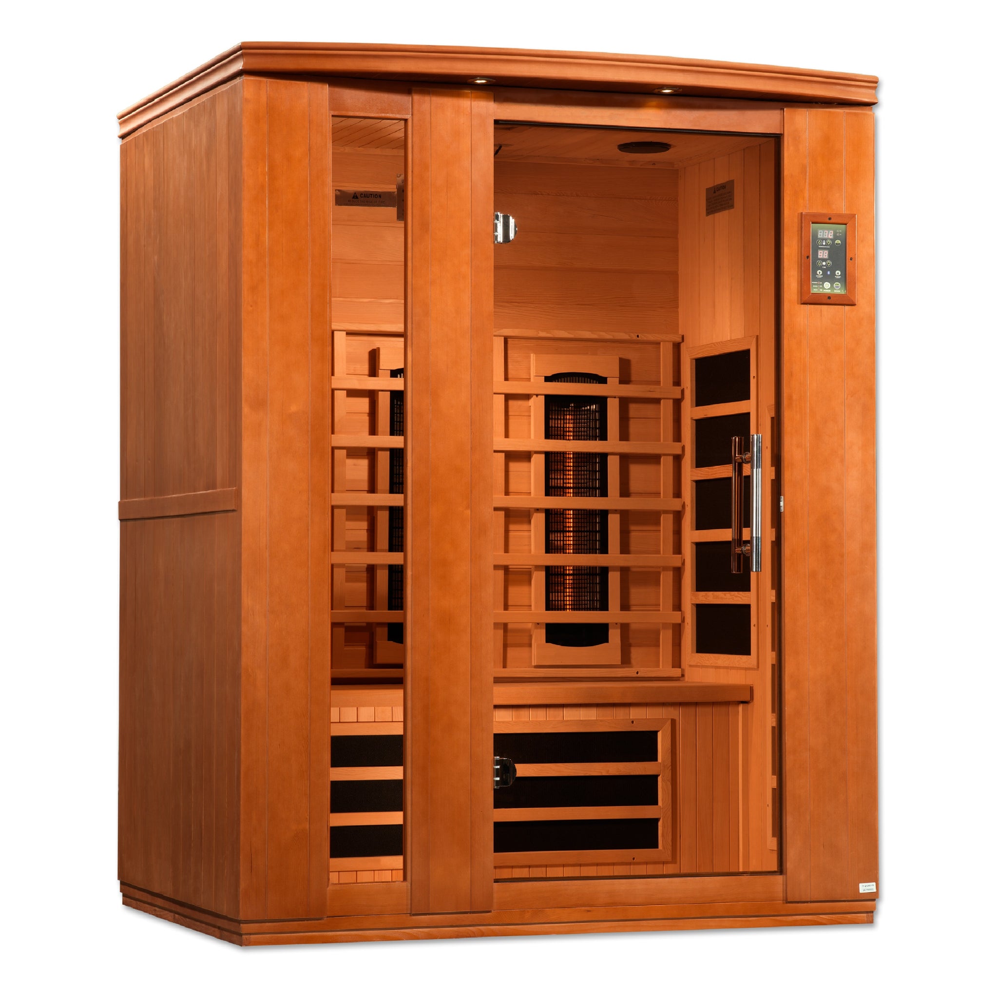 Dynamic Lugano 3 Person Full Spectrum Near Zero EMF Infrared Sauna (Under 3MG) with Near IR, Chromotherapy & Bluetooth – DYN-6336-03 FS
