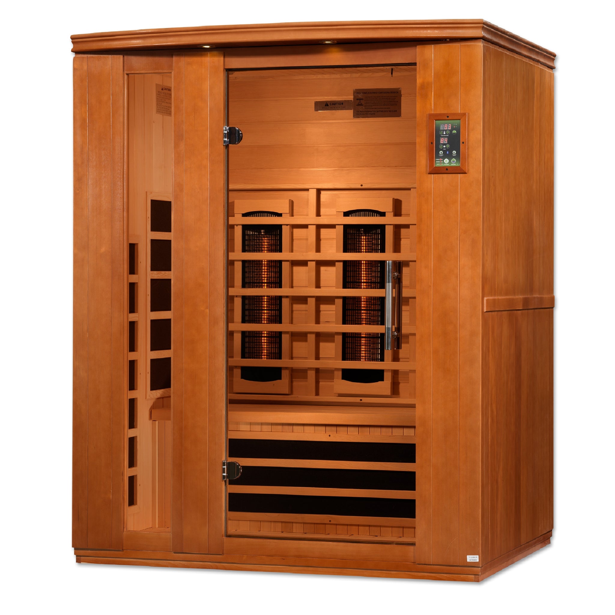 Dynamic Lugano 3 Person Full Spectrum Near Zero EMF Infrared Sauna (Under 3MG) with Near IR, Chromotherapy & Bluetooth – DYN-6336-03 FS
