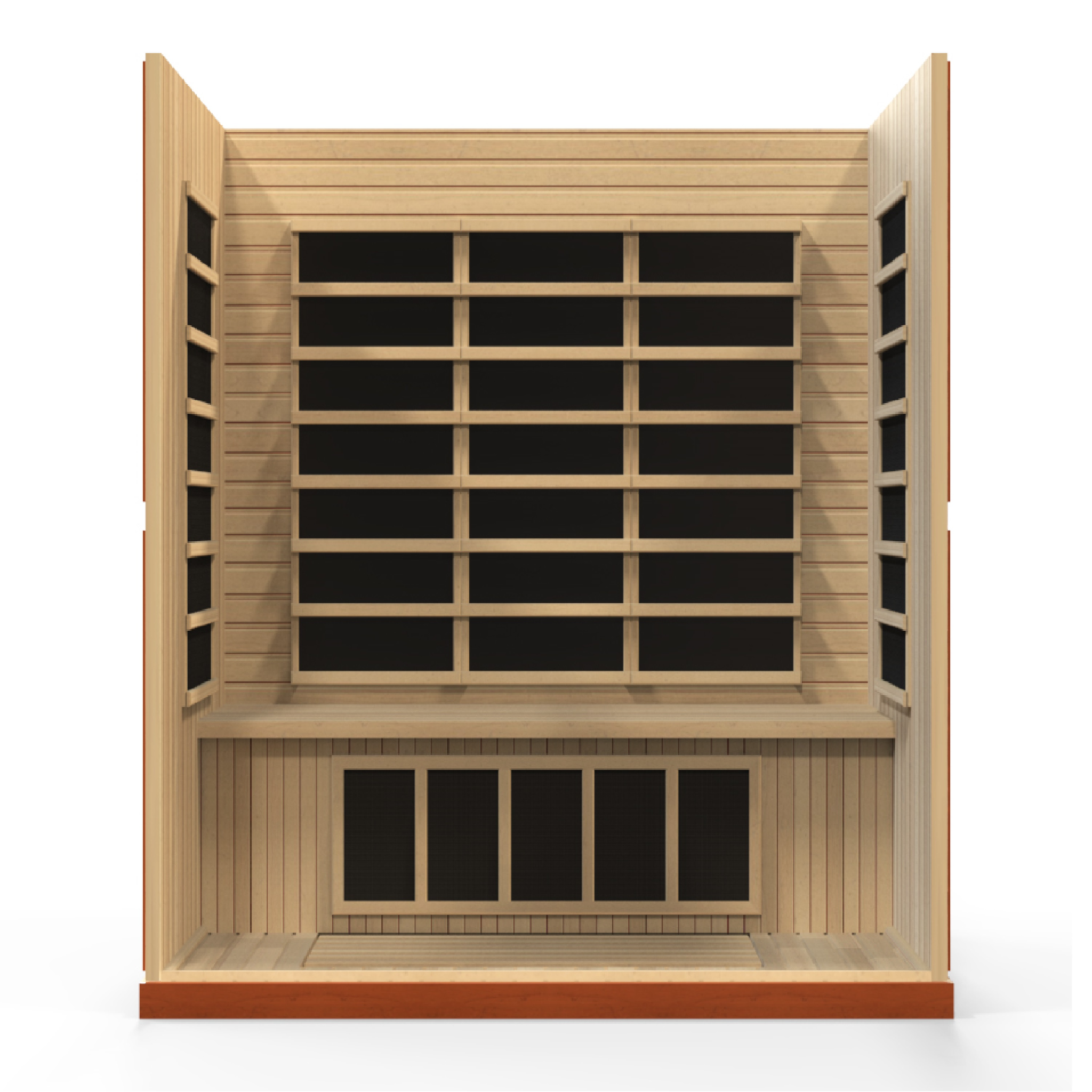 Dynamic Bergamo 4 Person Infrared Sauna, Low EMF FAR Infrared, Indoor Canadian Hemlock, DYN-6440-01