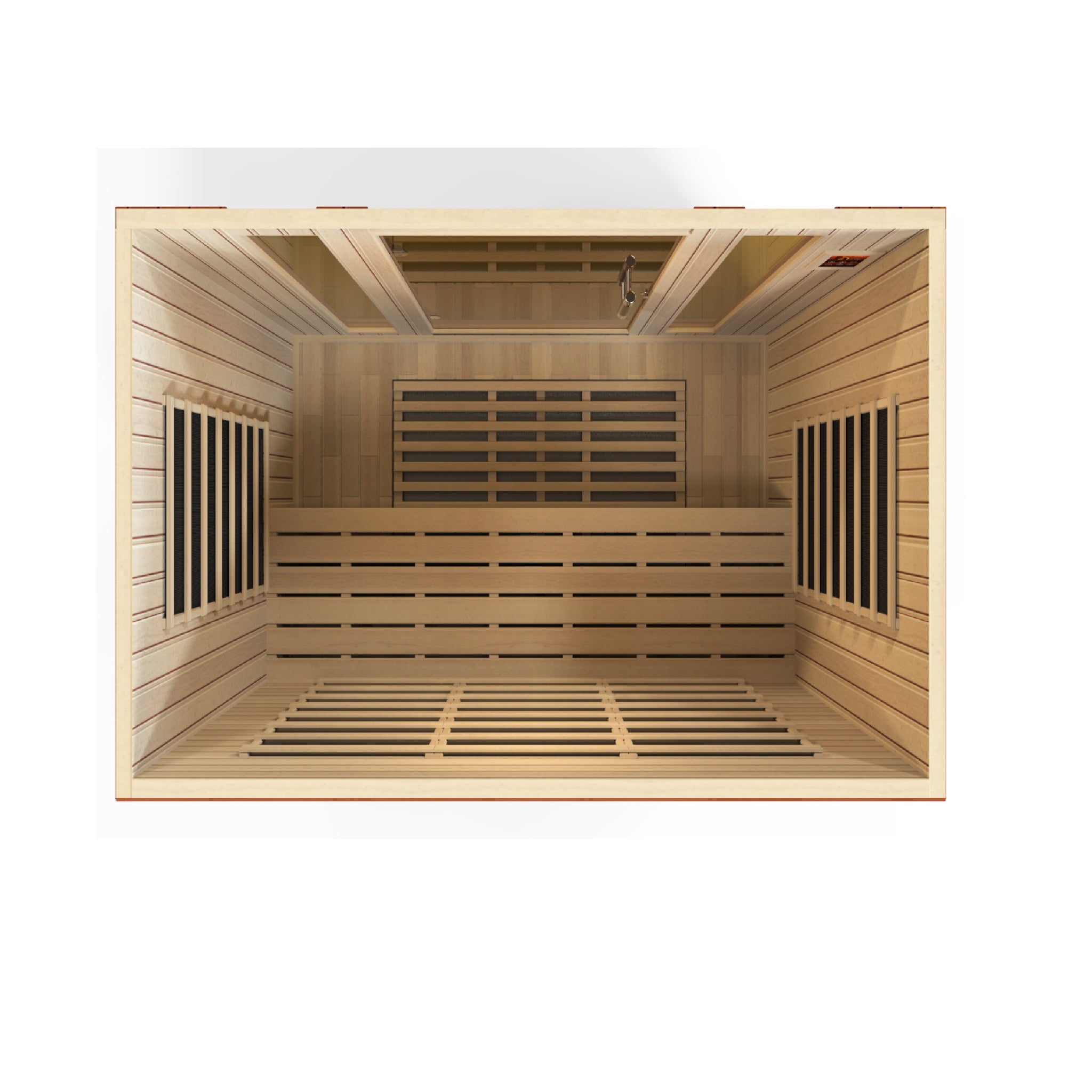 Dynamic Bergamo 4 Person Infrared Sauna, Low EMF FAR Infrared, Indoor Canadian Hemlock, DYN-6440-01