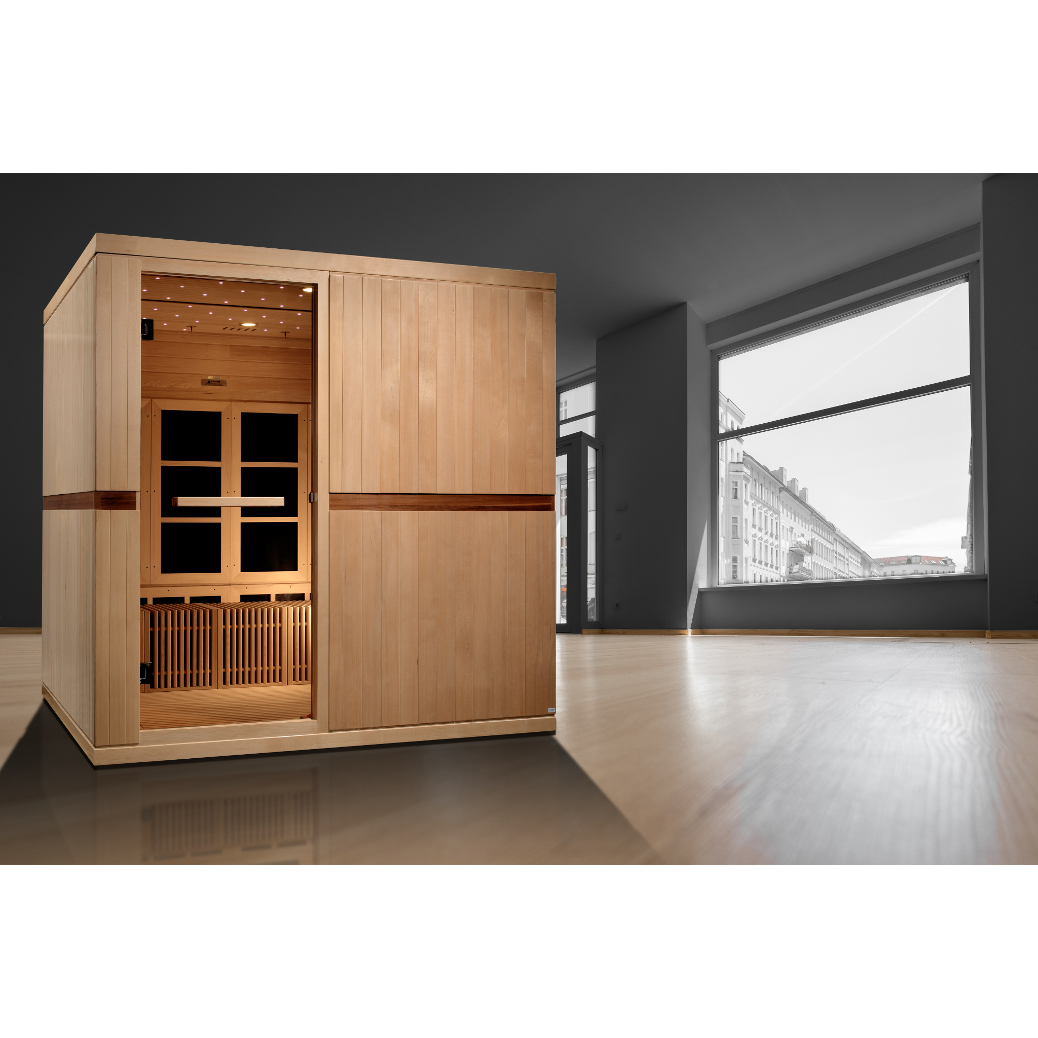 Golden Designs 8 Person Infrared Sauna, Near Zero EMF FAR Infrared, Wheelchair Accessible, Canadian Hemlock, Indoor, GDI-6880-02 Elite