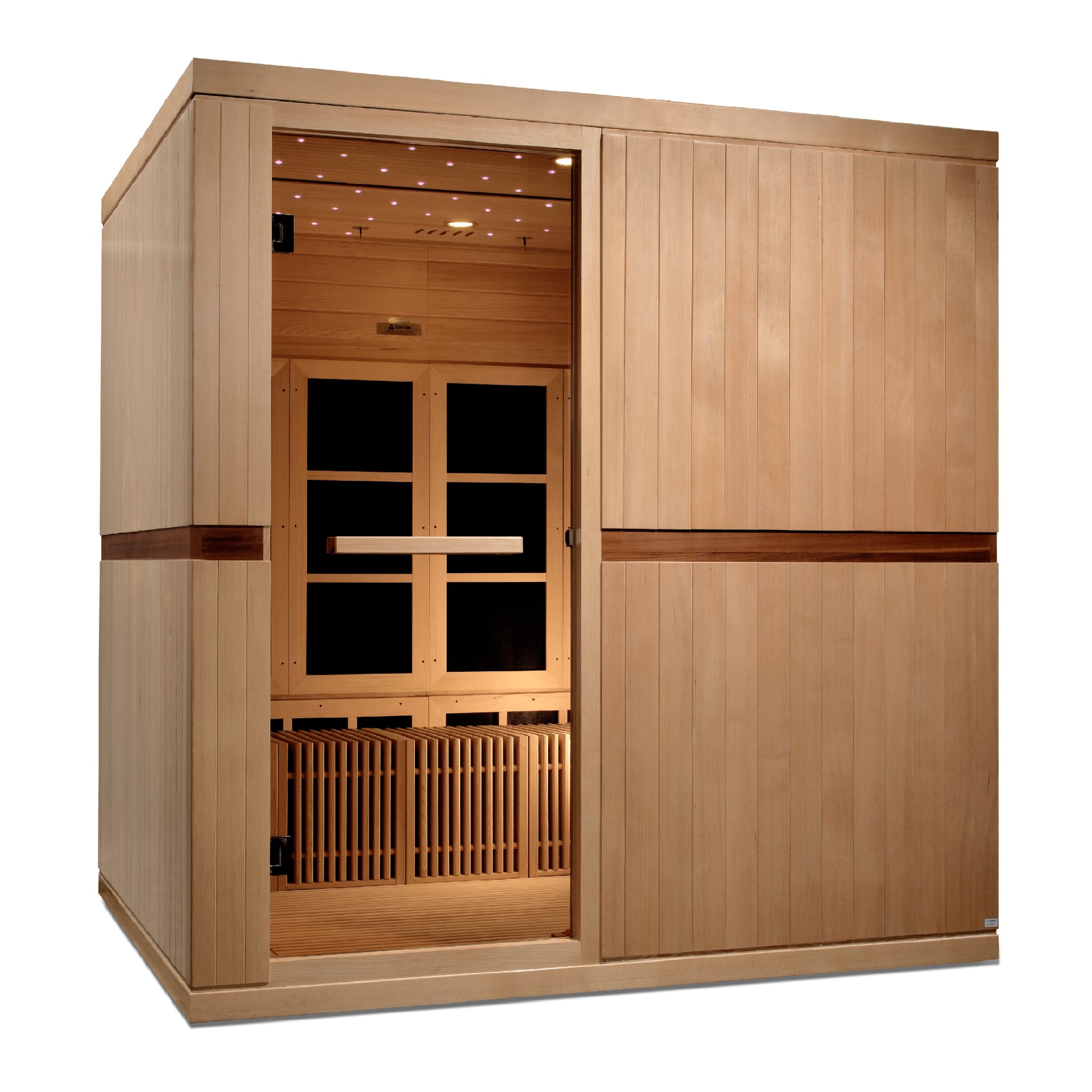 Golden Designs 8 Person Infrared Sauna, Near Zero EMF FAR Infrared, Wheelchair Accessible, Canadian Hemlock, Indoor, GDI-6880-02 Elite