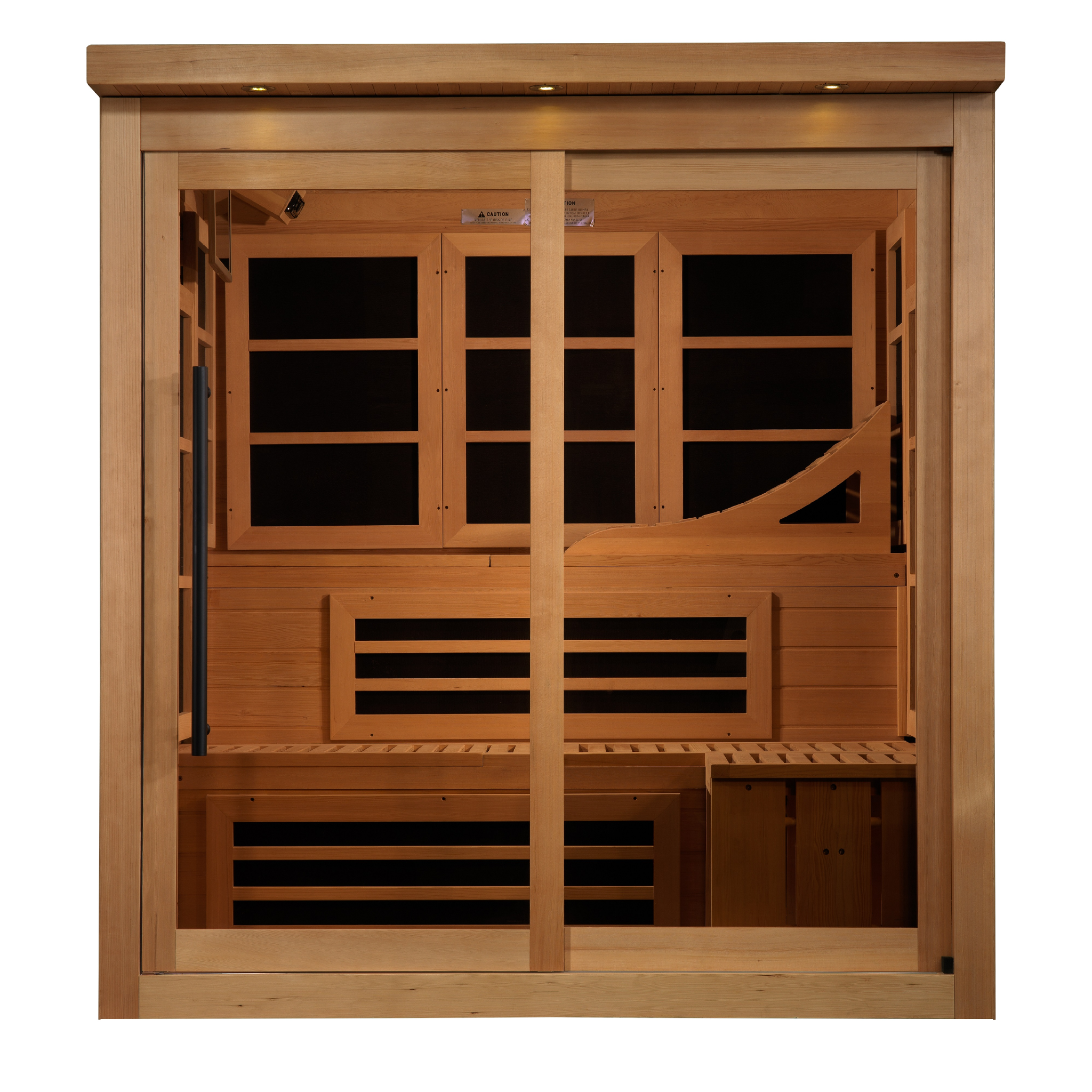 Golden Designs 6 Person Infrared Sauna, Near Zero EMF FAR Infrared, Canadian Hemlock, Indoor, GDI-6996-02 Elite