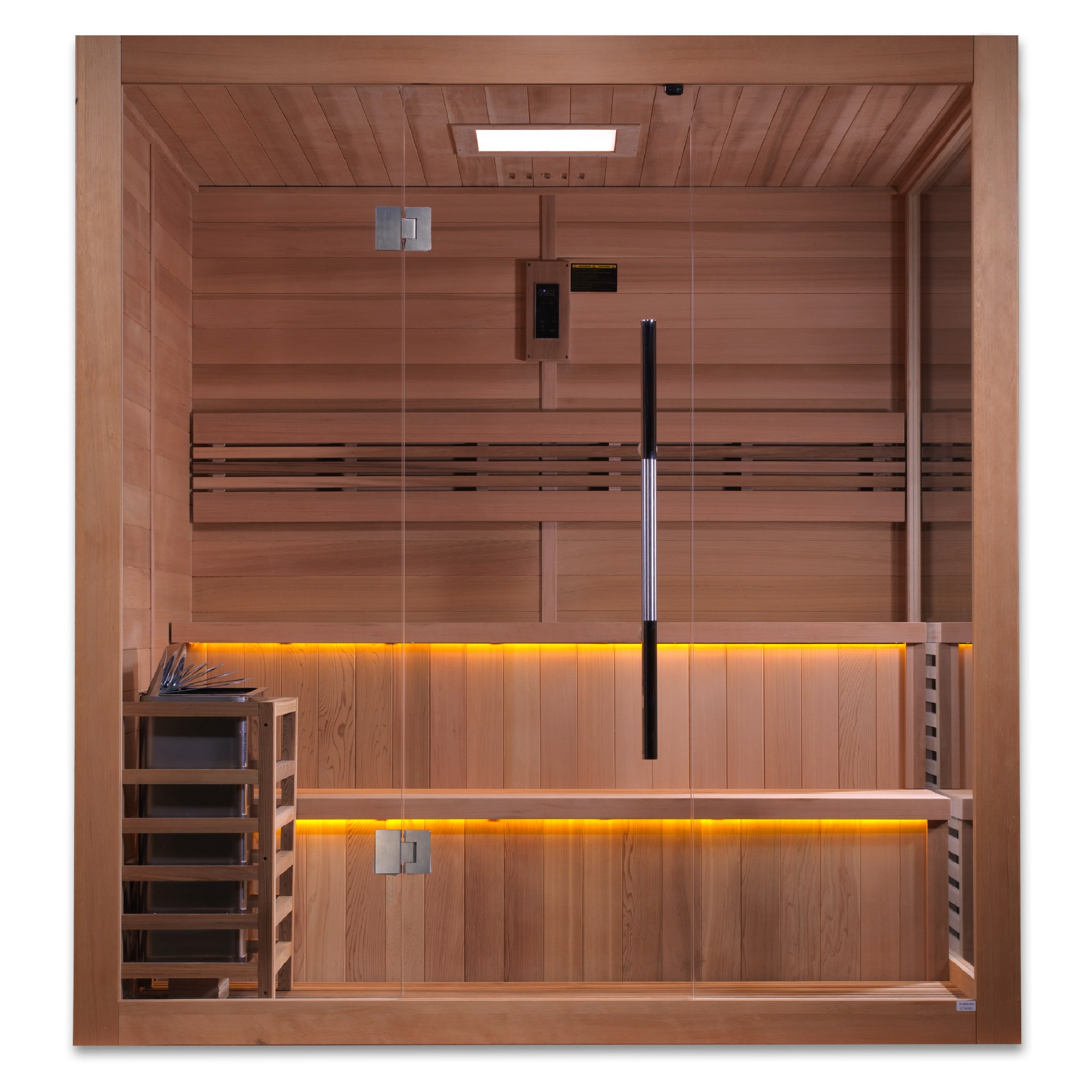 Golden Designs Kuusamo Edition 6 Person Traditional Sauna | Canadian Red Cedar Interior | SKU: GDI-7206-01
