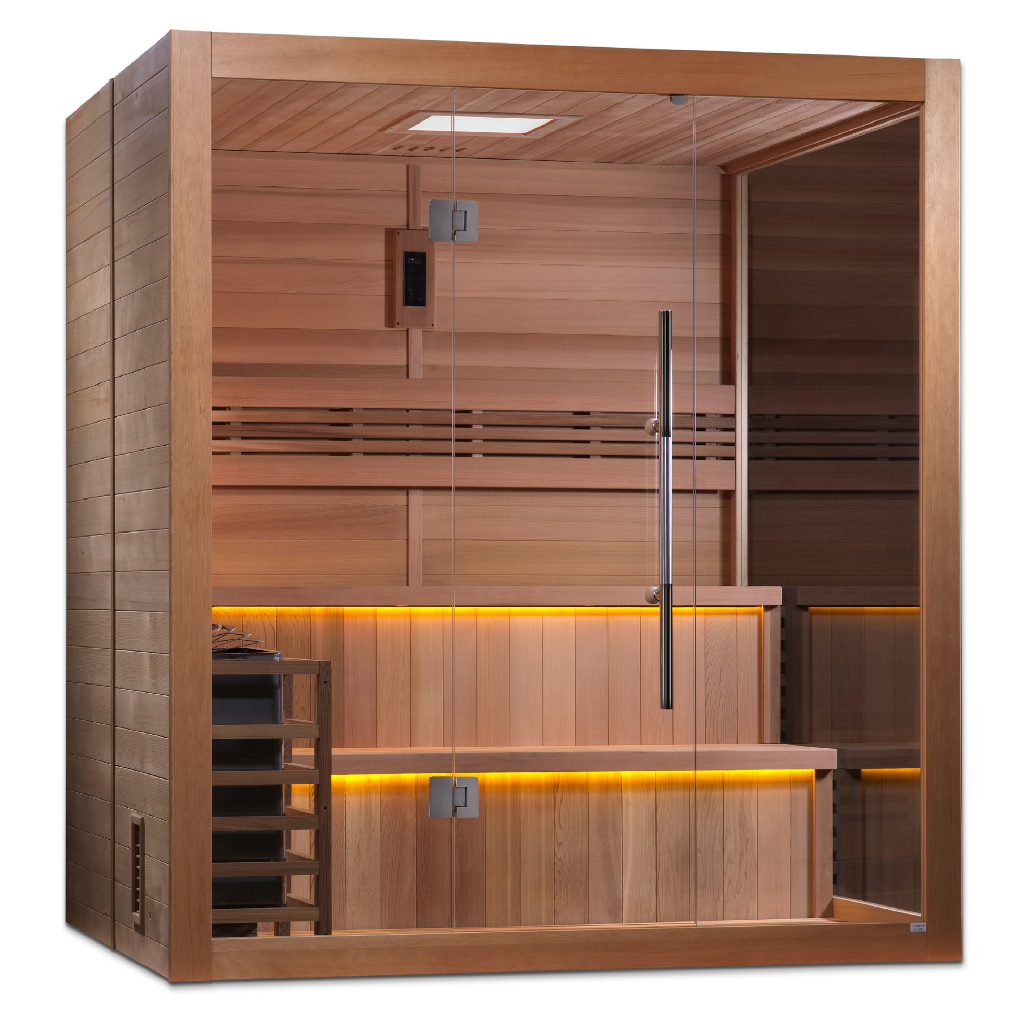 Golden Designs Kuusamo Edition 6 Person Traditional Sauna | Canadian Red Cedar Interior | SKU: GDI-7206-01