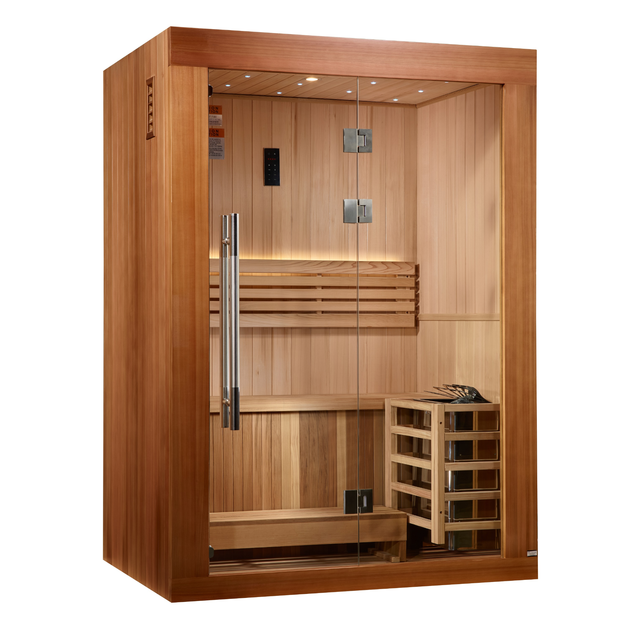 Golden Designs Sundsvall Edition 2-Person Traditional Sauna, Canadian Red Cedar Interior, Pacific Cedar Exterior GDI-7289-02