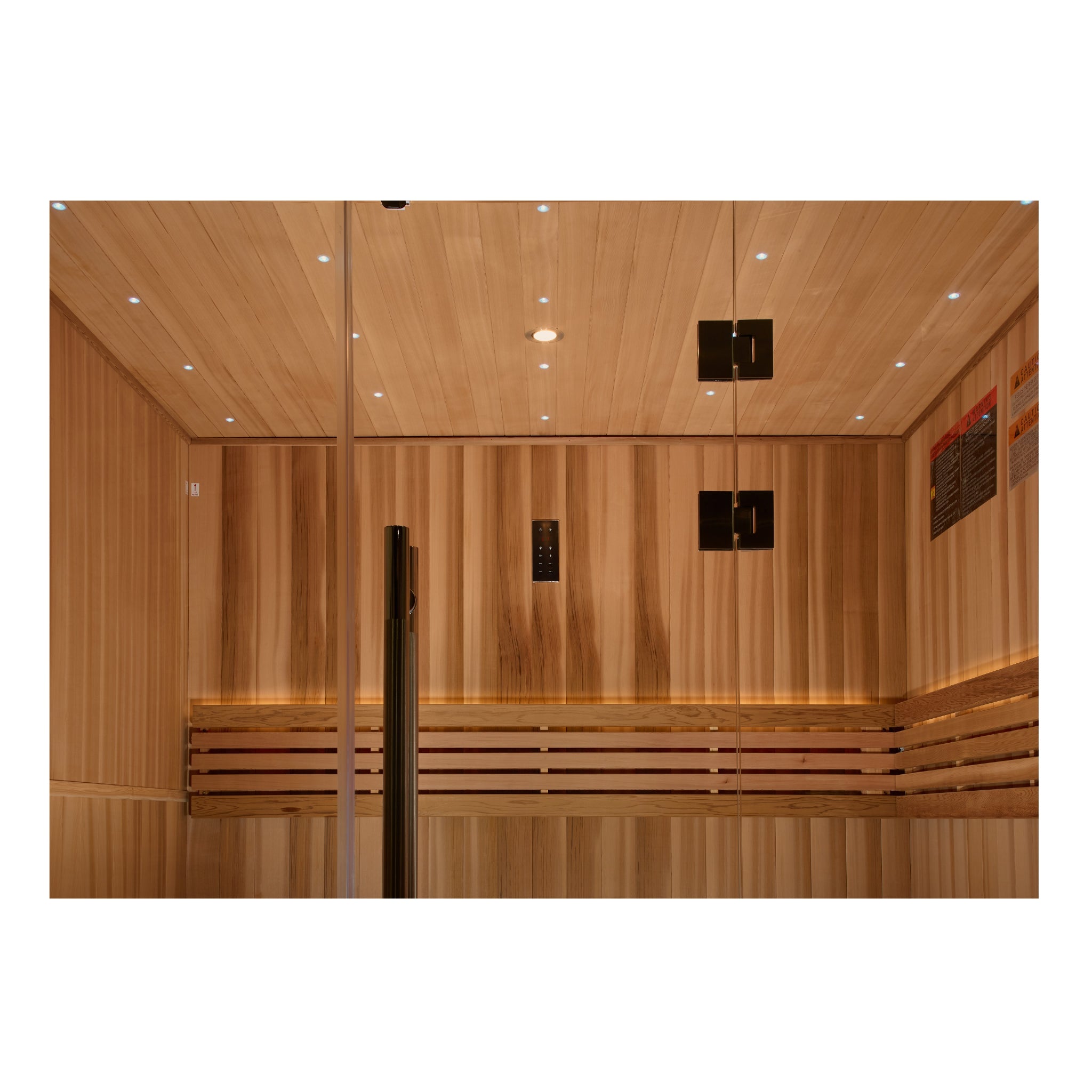 Golden Designs Copenhagen Edition 3-Person Traditional Sauna, Canadian Red Cedar Interior & Pacific Premium Clear Cedar Exterior, GDI-7389-02