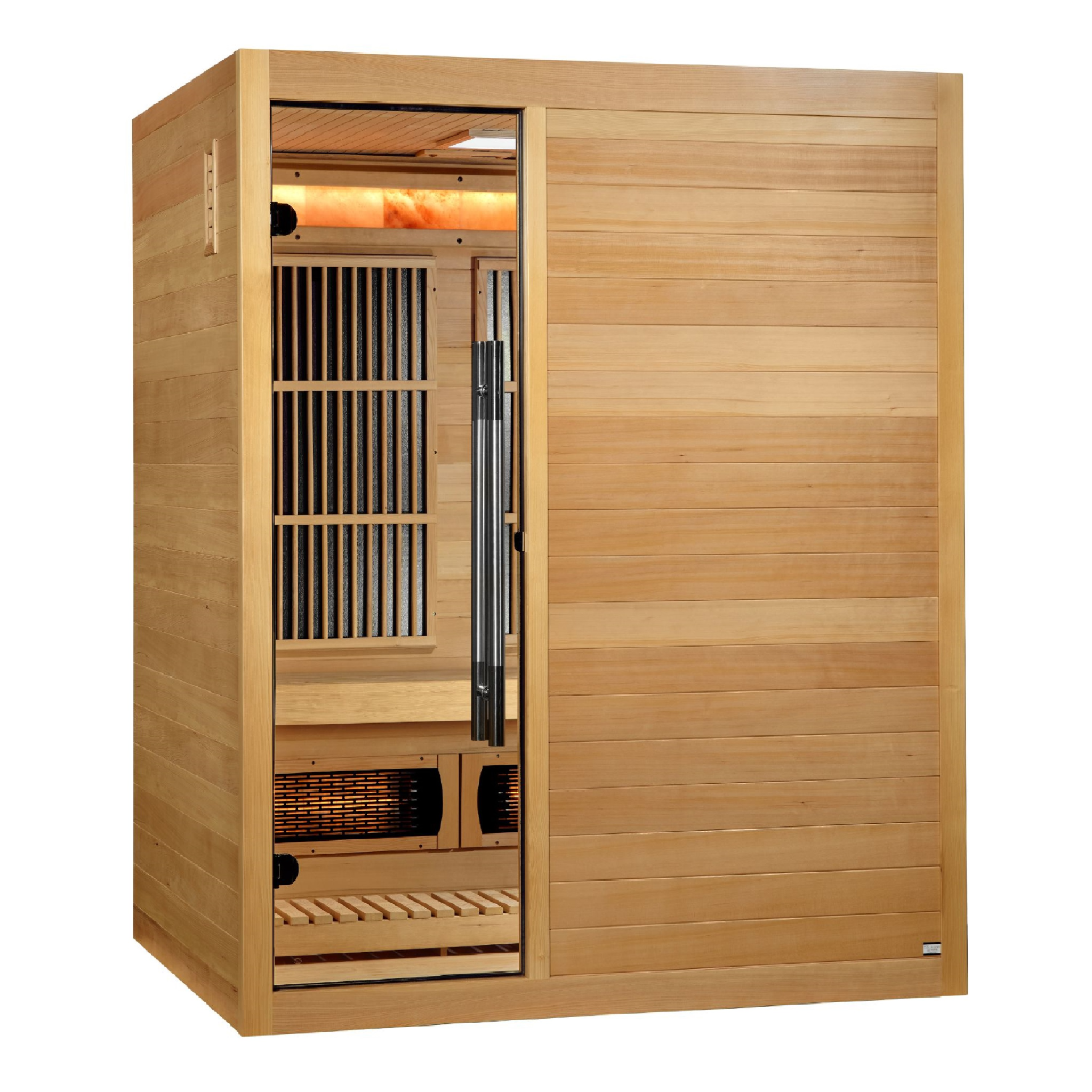 Golden Designs, 3-Person, Indoor, Full Spectrum and Harvia Traditional Stove Hybrid Saunas (GDI-8330-01)