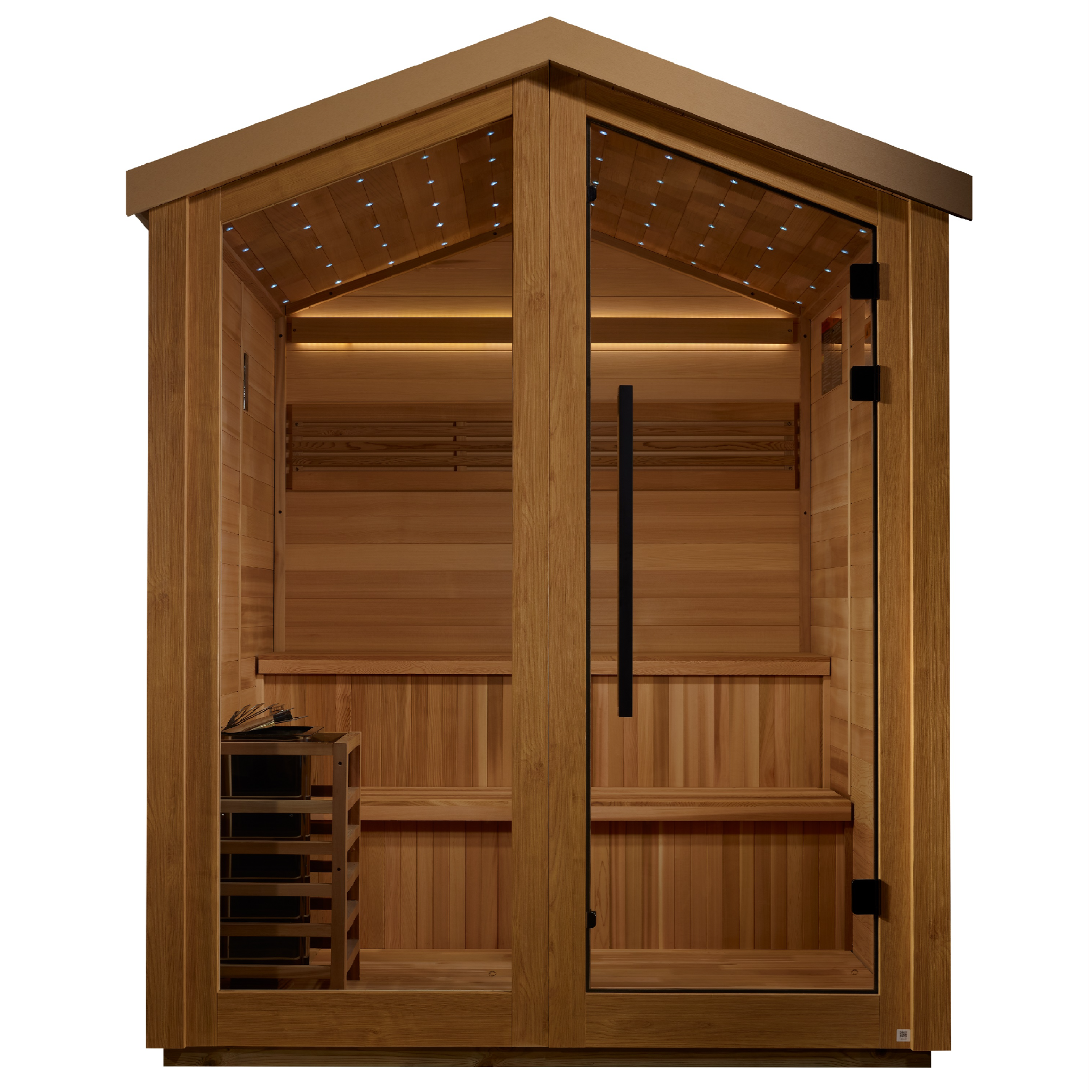 Golden Designs Kaarina 6 Person Outdoor Traditional Sauna | Canadian Red Cedar Interior | GDI-8506-01
