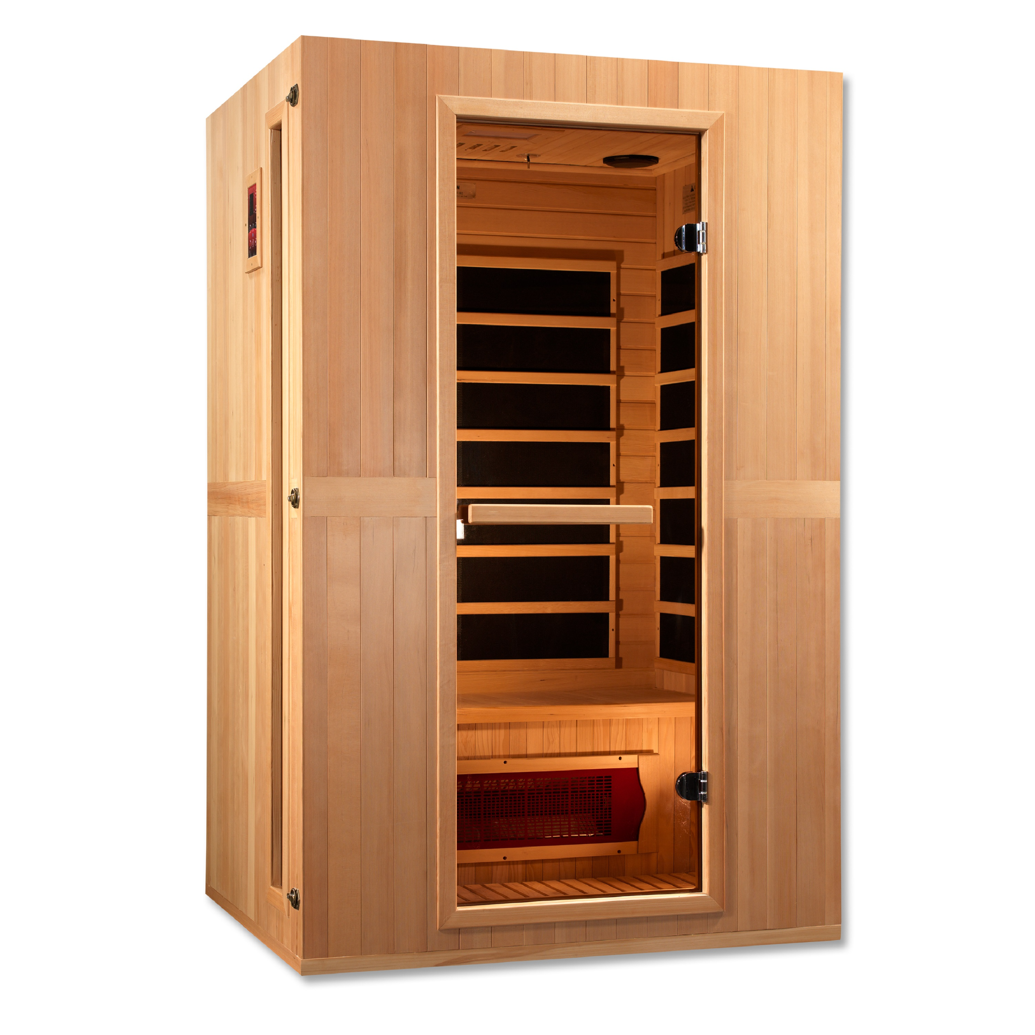Maxxus 2-Person Full Spectrum Near Zero EMF Infrared Sauna, Canadian Hemlock, PureTech™, Bluetooth Audio, Chromotherapy Lighting, MX-LS2-01