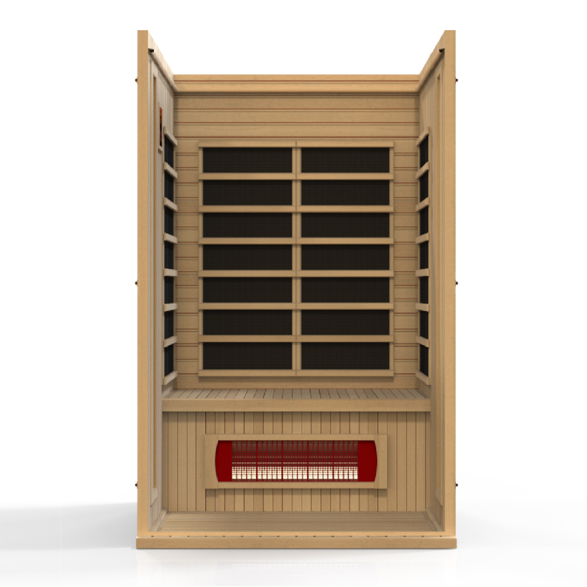 Maxxus 2-Person Full Spectrum Near Zero EMF Infrared Sauna, Canadian Hemlock, PureTech™, Bluetooth Audio, Chromotherapy Lighting, MX-LS2-01