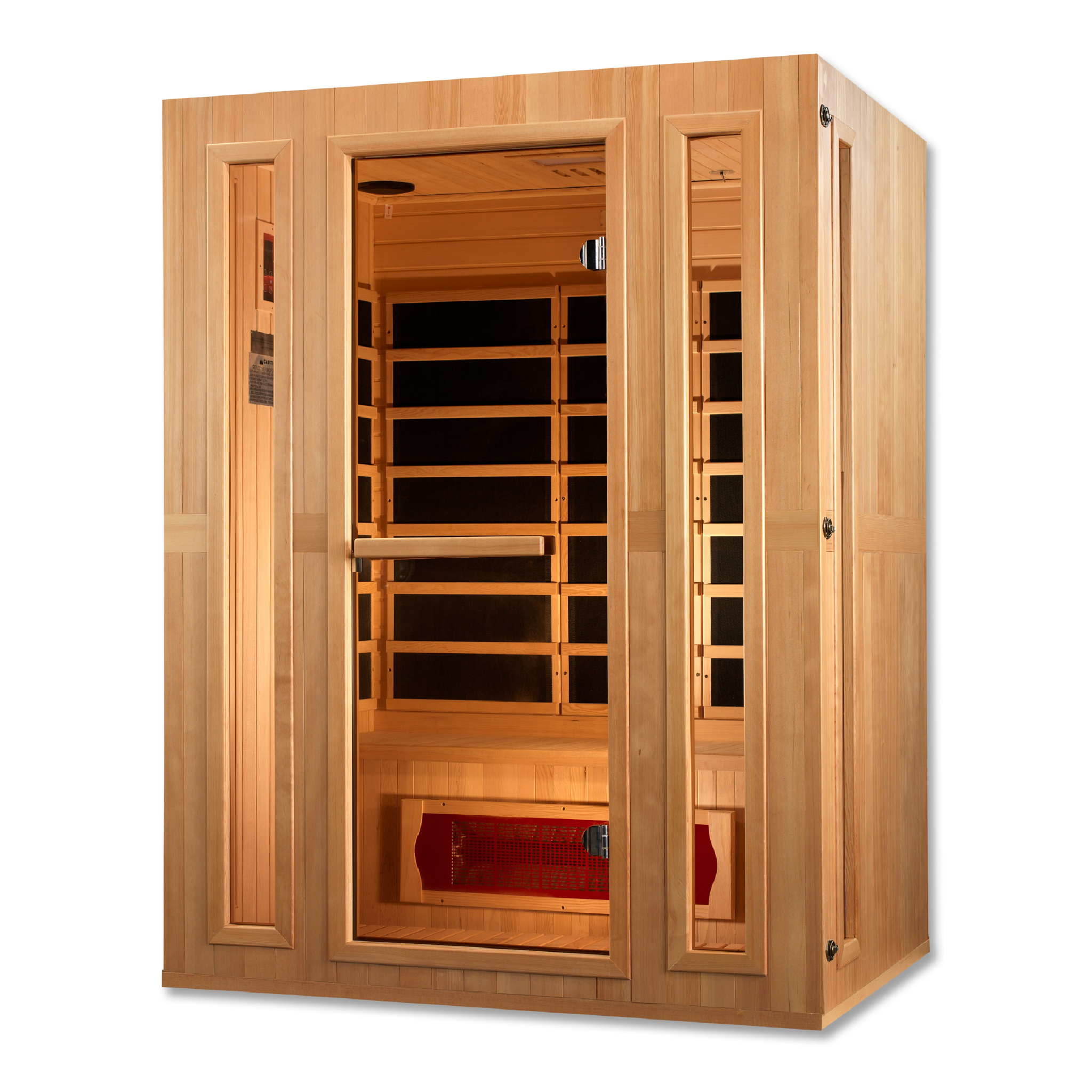 Maxxus 3-Person Full Spectrum Near Zero EMF Infrared Sauna, Canadian Hemlock, PureTech™, Bluetooth Audio, Chromotherapy Lighting, MX-LS3-01