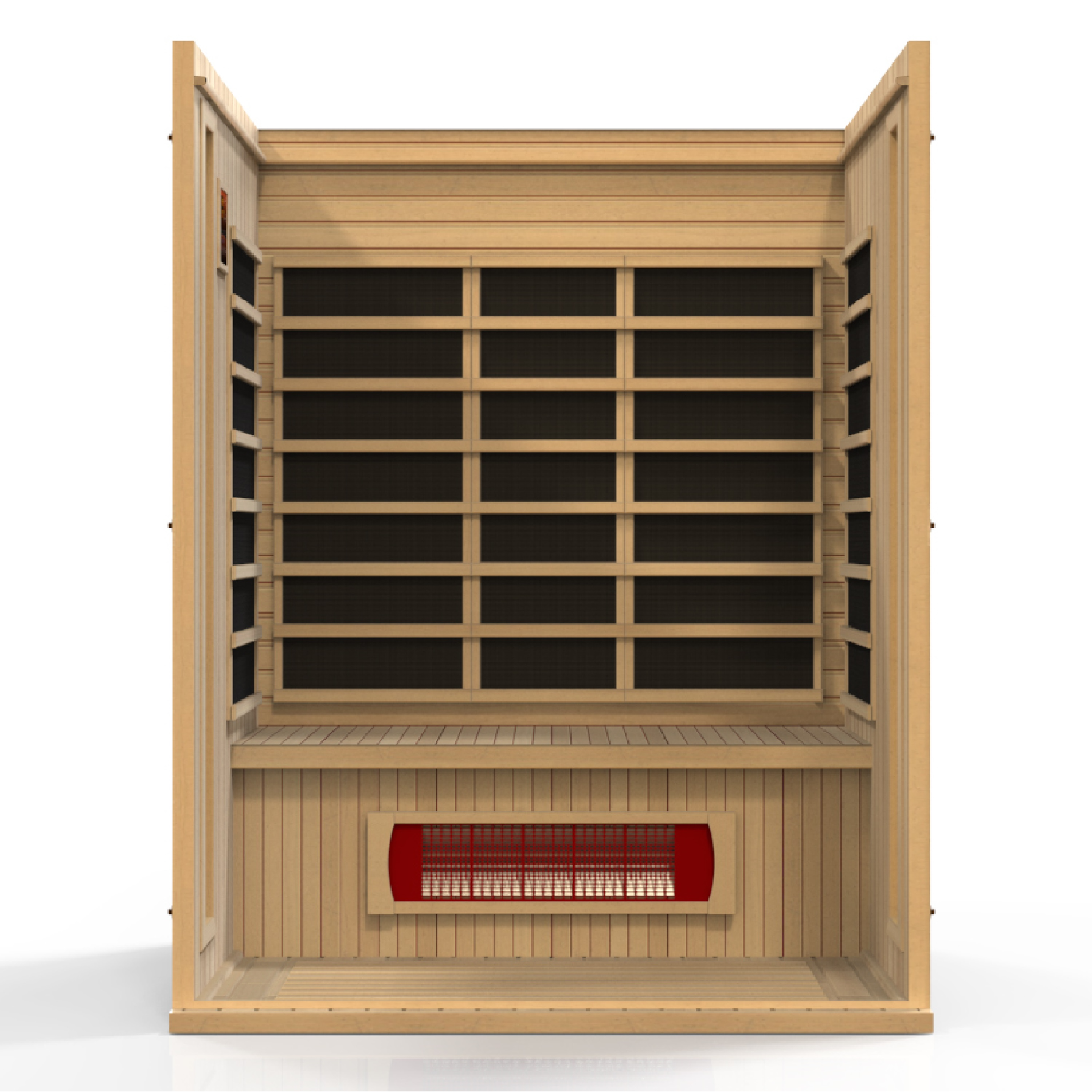 Maxxus 3-Person Full Spectrum Near Zero EMF Infrared Sauna, Canadian Hemlock, PureTech™, Bluetooth Audio, Chromotherapy Lighting, MX-LS3-01