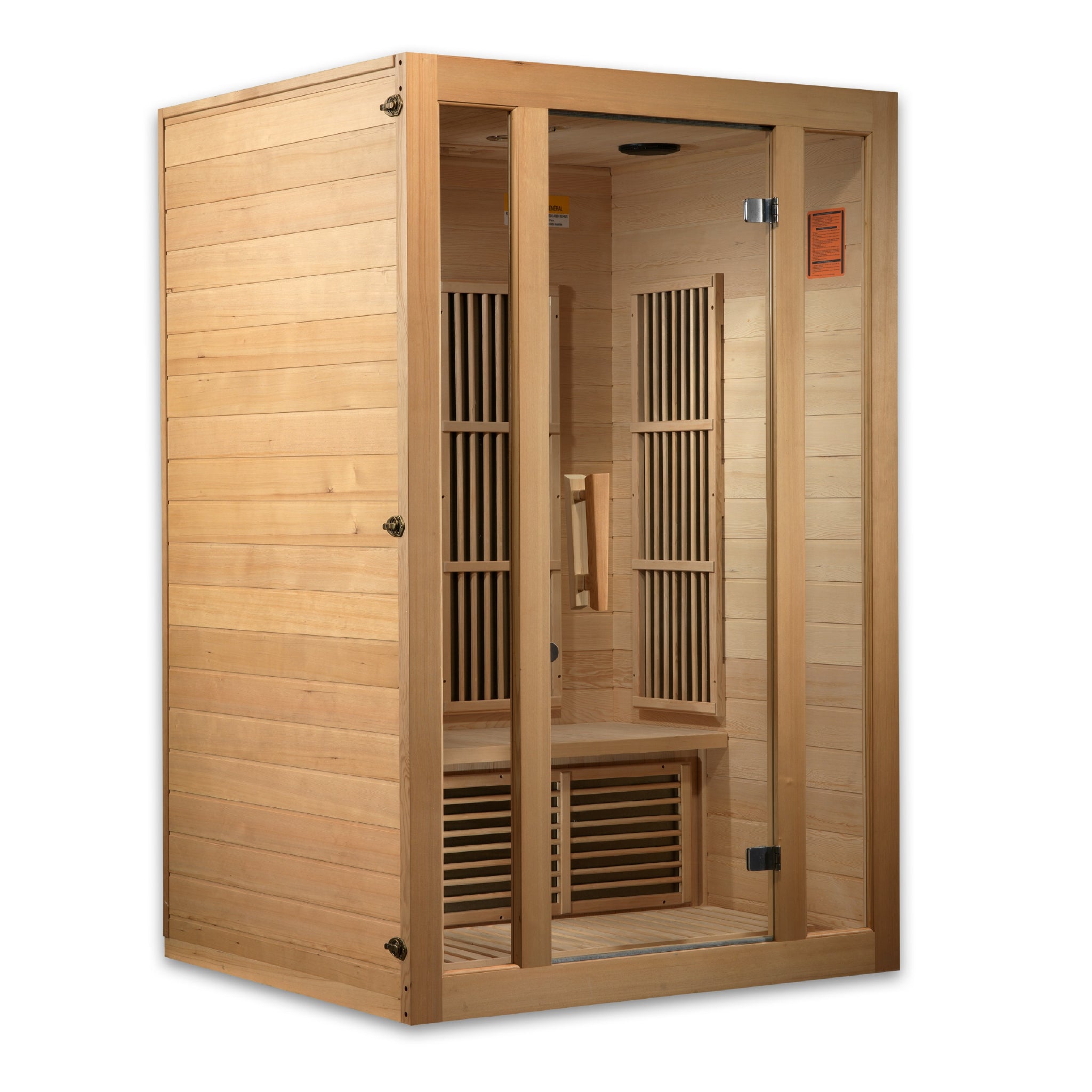 Maxxus Seattle 2-Person Low EMF FAR Infrared Sauna, Canadian Hemlock, Bluetooth Audio, Chromotherapy Lighting, MX-J206-01