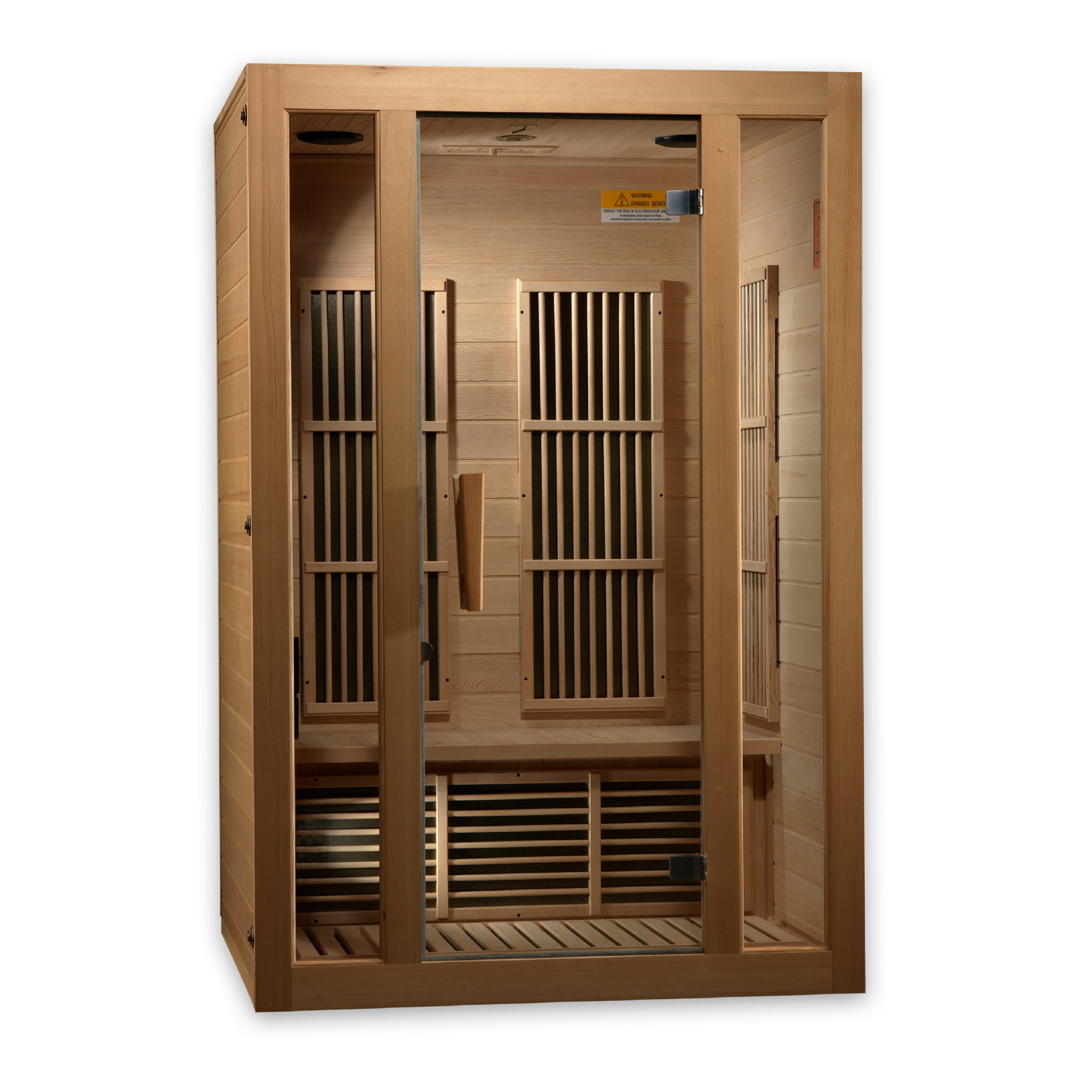 Maxxus Seattle 2-Person Low EMF FAR Infrared Sauna, Canadian Hemlock, Bluetooth Audio, Chromotherapy Lighting, MX-J206-01
