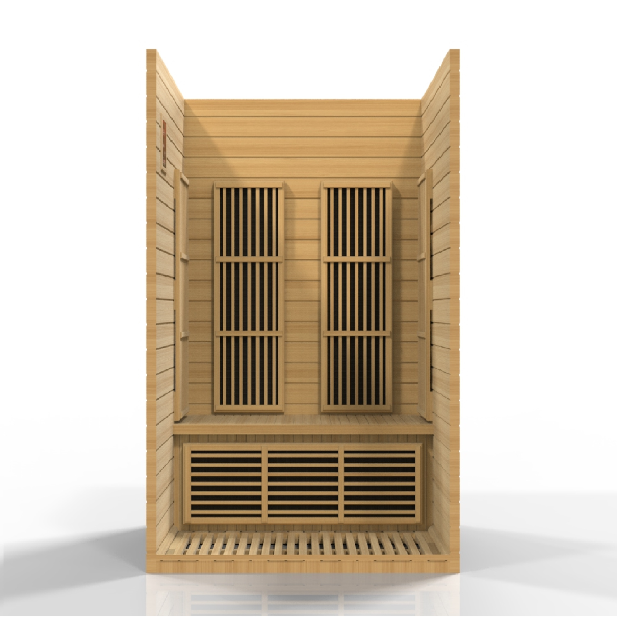 Maxxus Seattle 2-Person Low EMF FAR Infrared Sauna, Canadian Hemlock, Bluetooth Audio, Chromotherapy Lighting, MX-J206-01