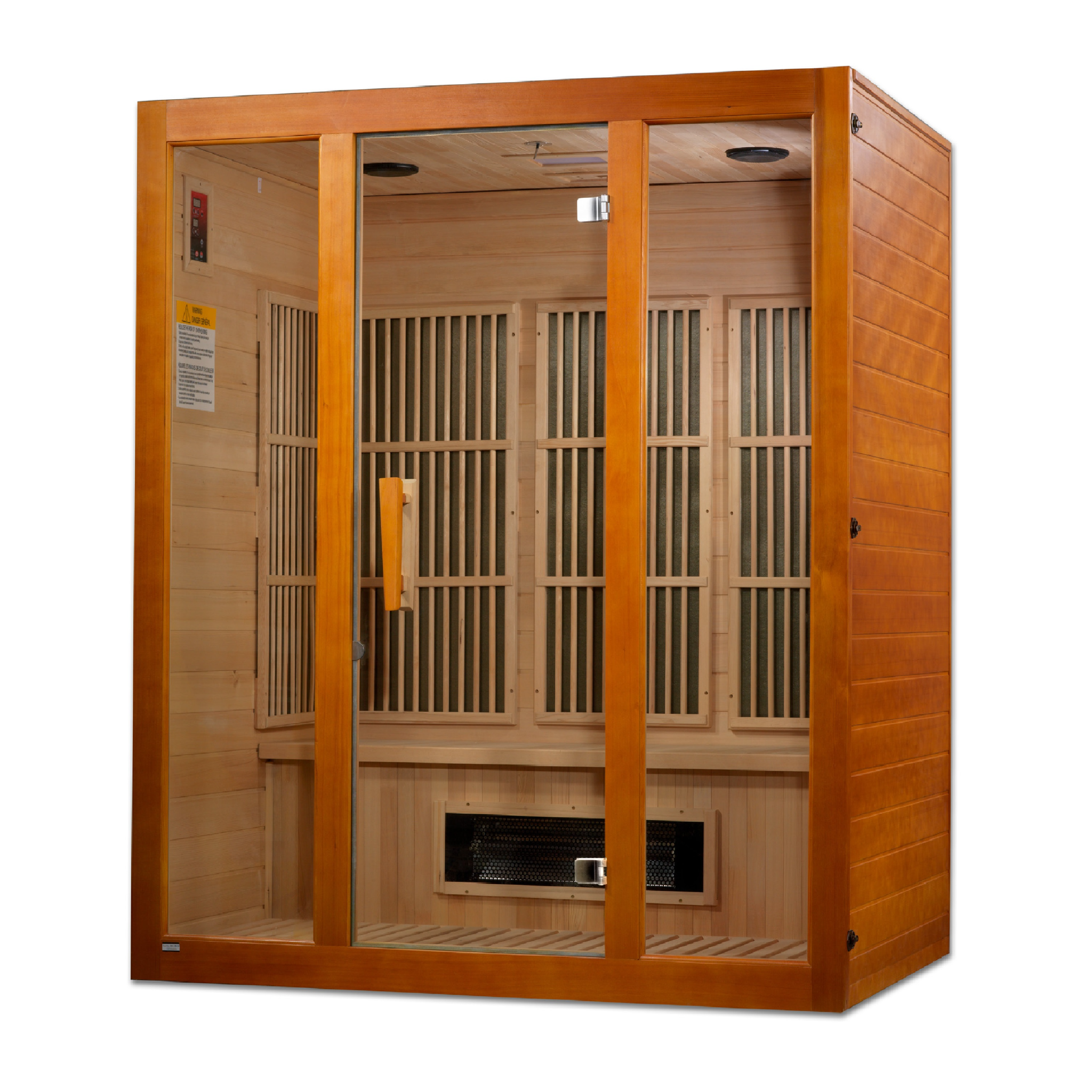 Maxxus 3-Person Full Spectrum Near Zero EMF Infrared Sauna, Canadian Hemlock, PureTech™, Bluetooth Audio, Chromotherapy Lighting, MX-J306-02S