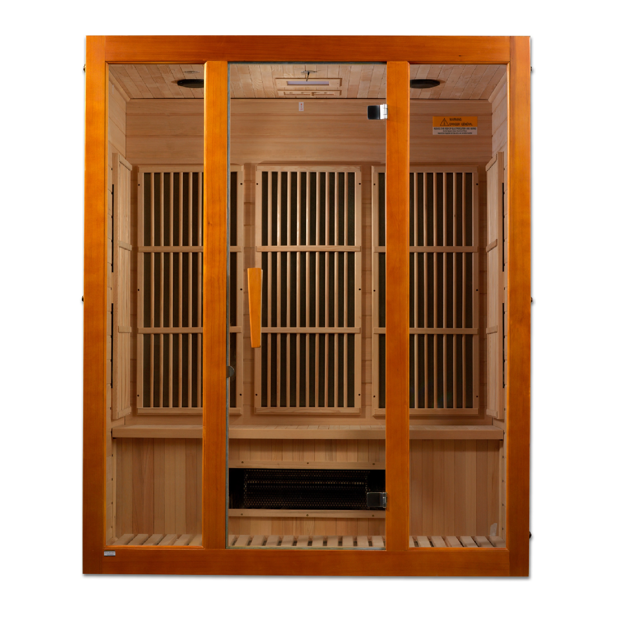 Maxxus 3-Person Full Spectrum Near Zero EMF Infrared Sauna, Canadian Hemlock, PureTech™, Bluetooth Audio, Chromotherapy Lighting, MX-J306-02S