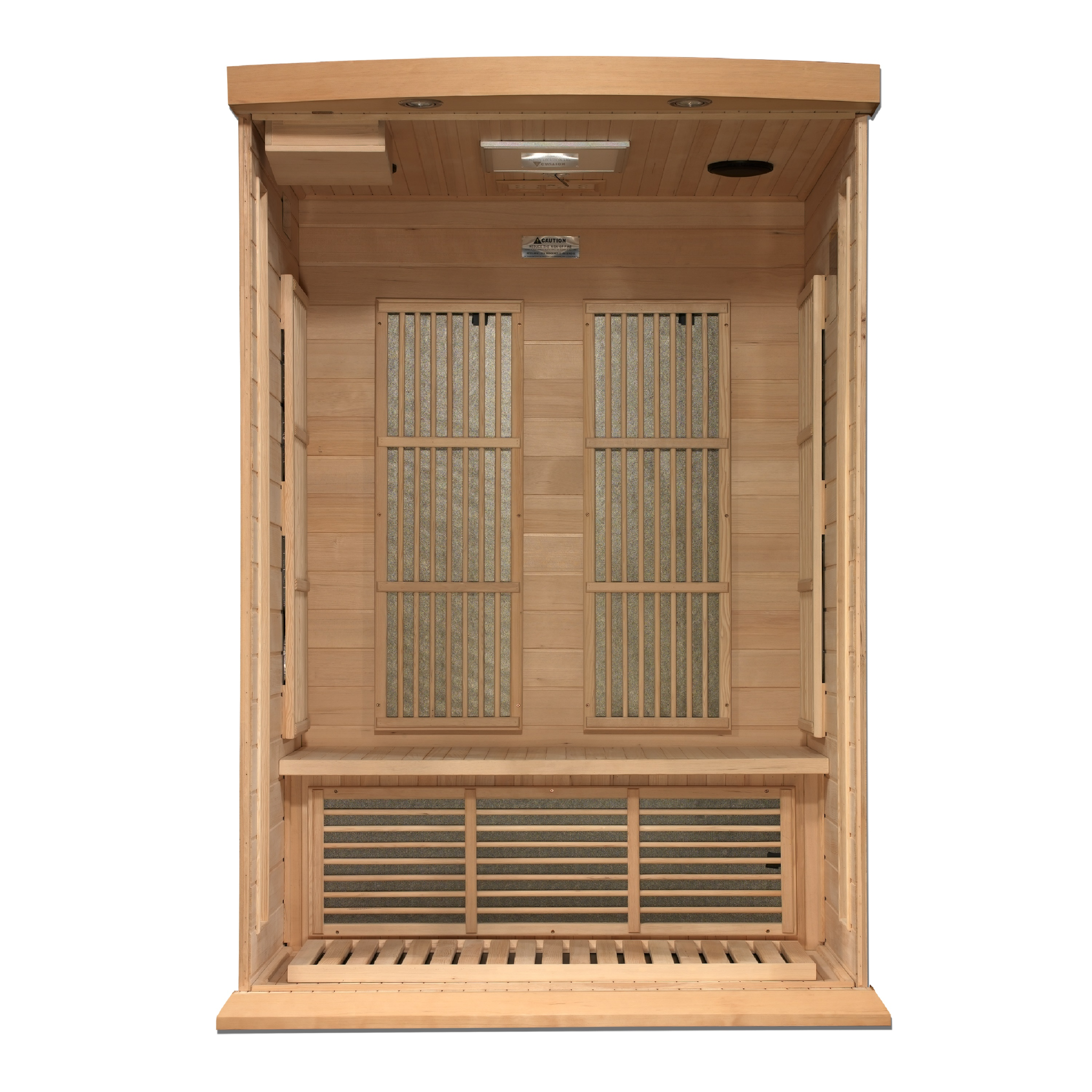 Maxxus 2-Person Near Zero EMF FAR Infrared Sauna, Canadian Hemlock, Bronze Glass, MX-K206-01-ZF HEM
