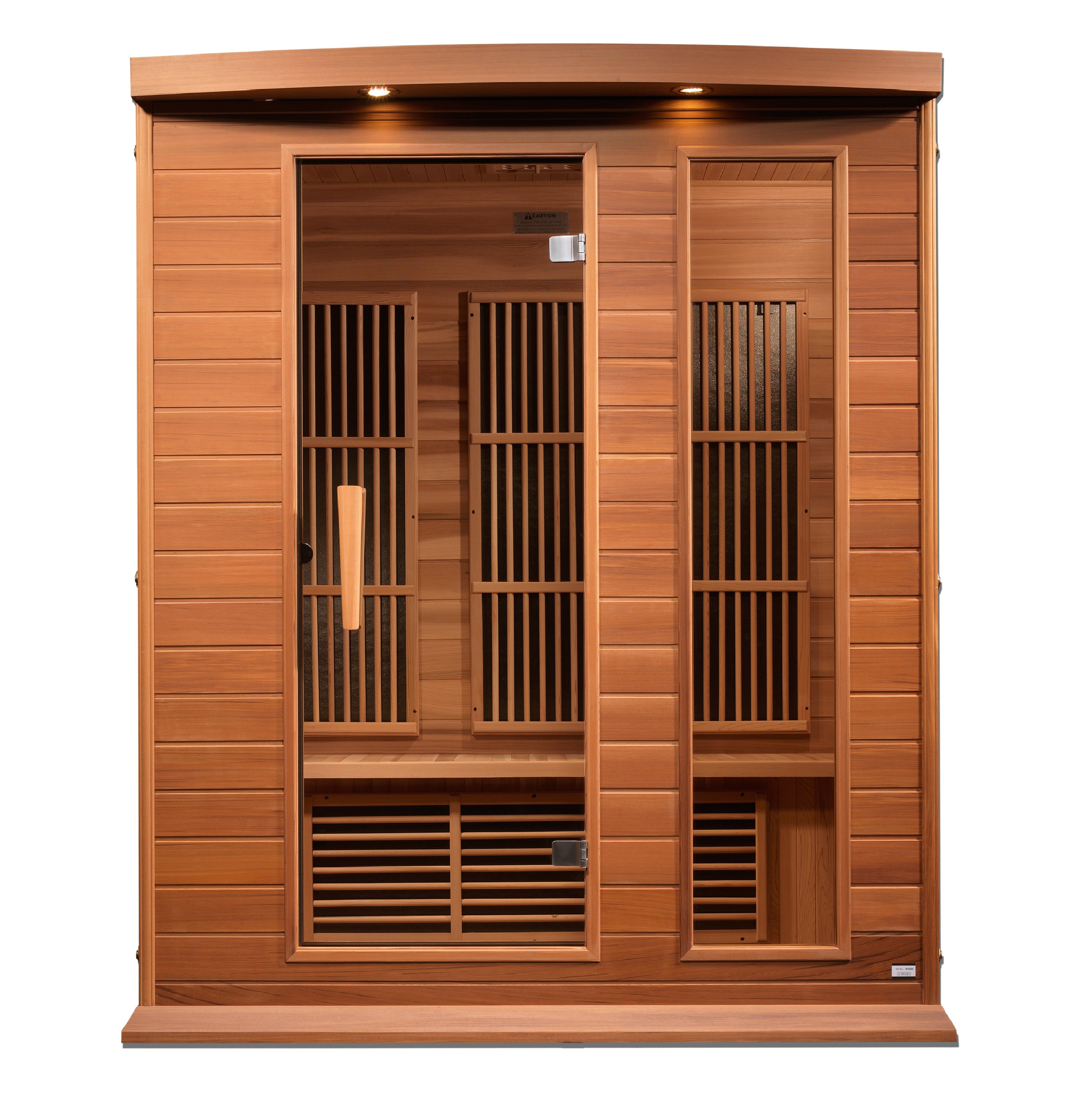 Maxxus Red Cedar 3-Person Low EMF FAR Infrared Sauna, Canadian Red Cedar, Bronze Glass, MX-K306-01 CED