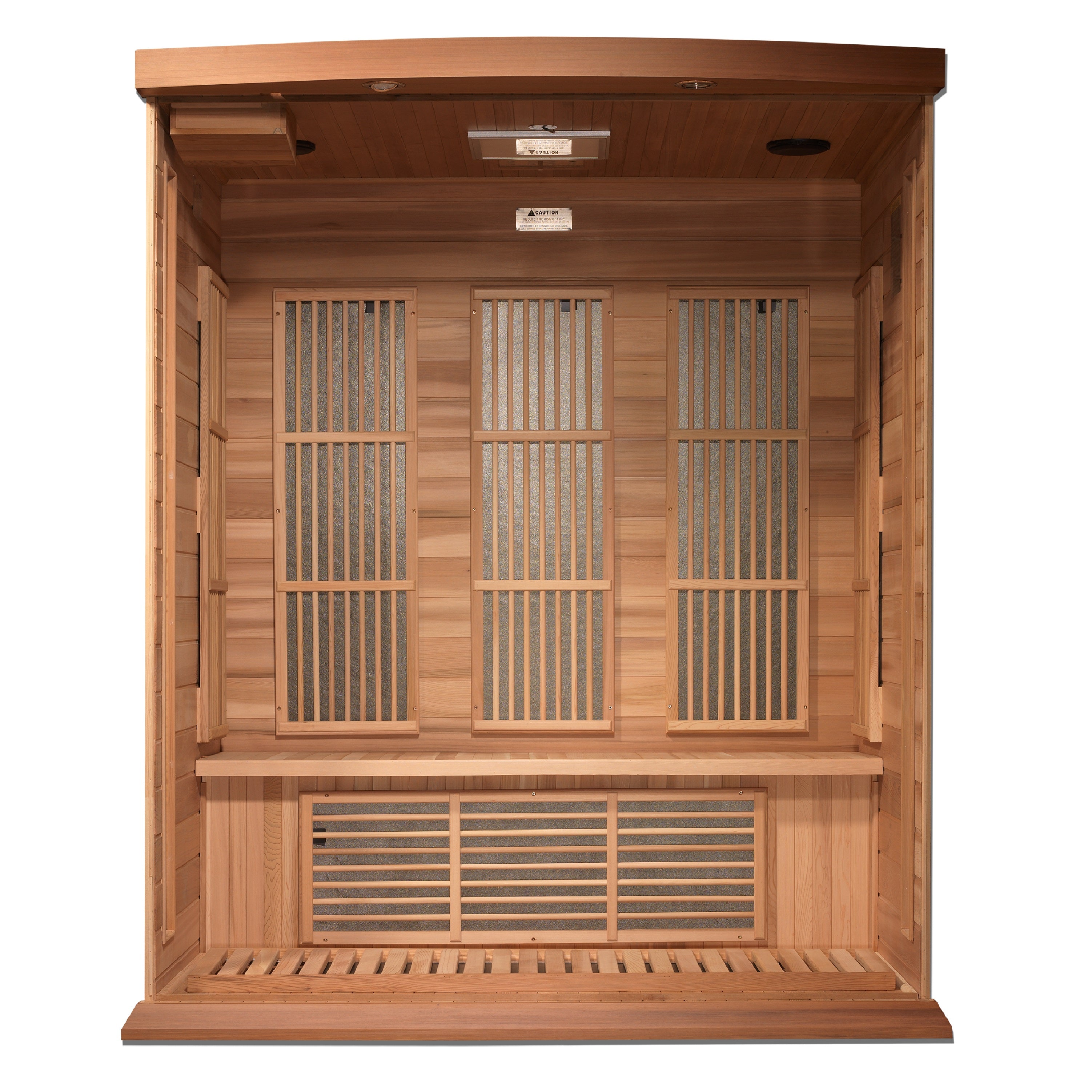 Maxxus Red Cedar 3-Person Low EMF FAR Infrared Sauna, Canadian Red Cedar, Bronze Glass, MX-K306-01 CED