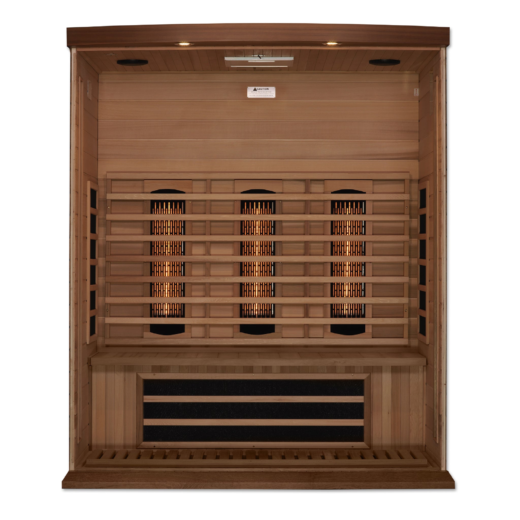 Maxxus Red Cedar 3-Person Full Spectrum Near Zero EMF Infrared Sauna, MX-M306-01-FS CED, FAR IR + Near IR, Red Light Therapy