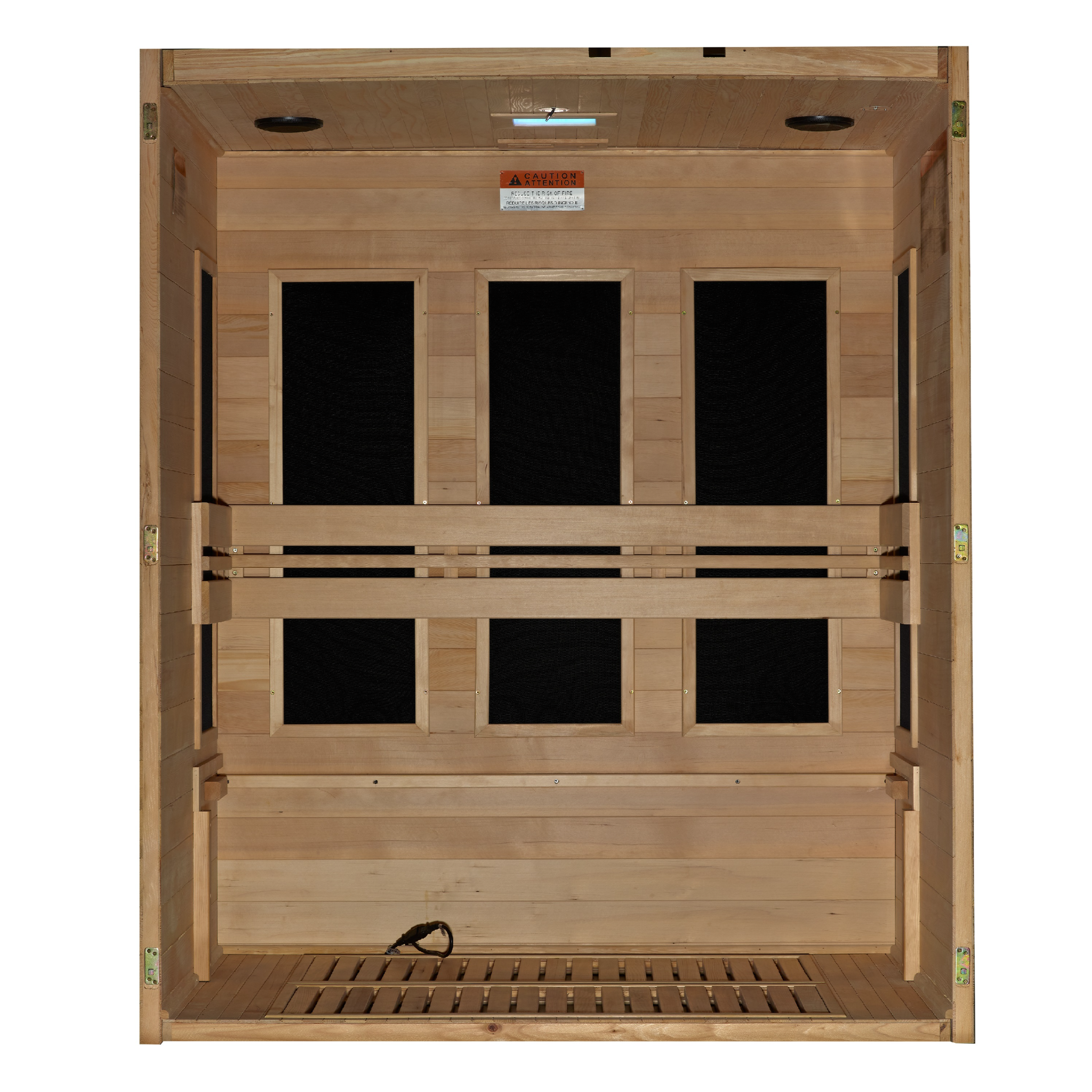 Maxxus S-Line Yoga 3-Person Ultra Low EMF FAR Infrared Sauna, Canadian Hemlock, Bronze Glass, MX-S306-01