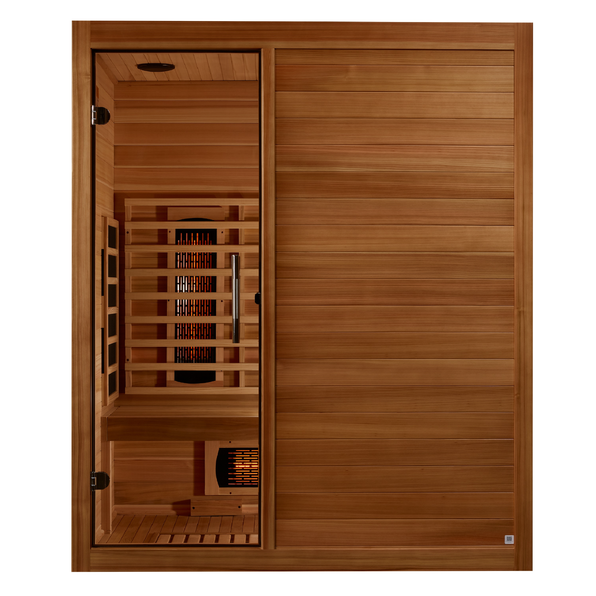 Maxxus S-Line Pacific Cedar 3-Person Full Spectrum Near Zero EMF Infrared Sauna, MX-S306-01-FS-PC, FAR IR + Near IR, Red Light Therapy