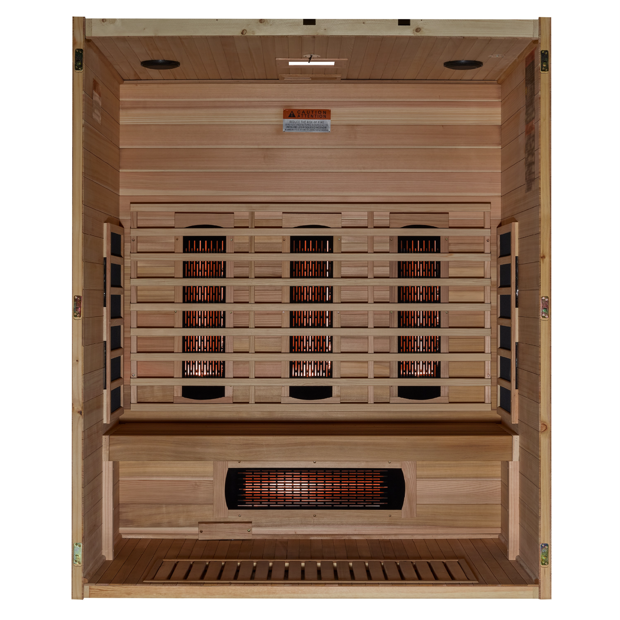 Maxxus S-Line Pacific Cedar 3-Person Full Spectrum Near Zero EMF Infrared Sauna, MX-S306-01-FS-PC, FAR IR + Near IR, Red Light Therapy