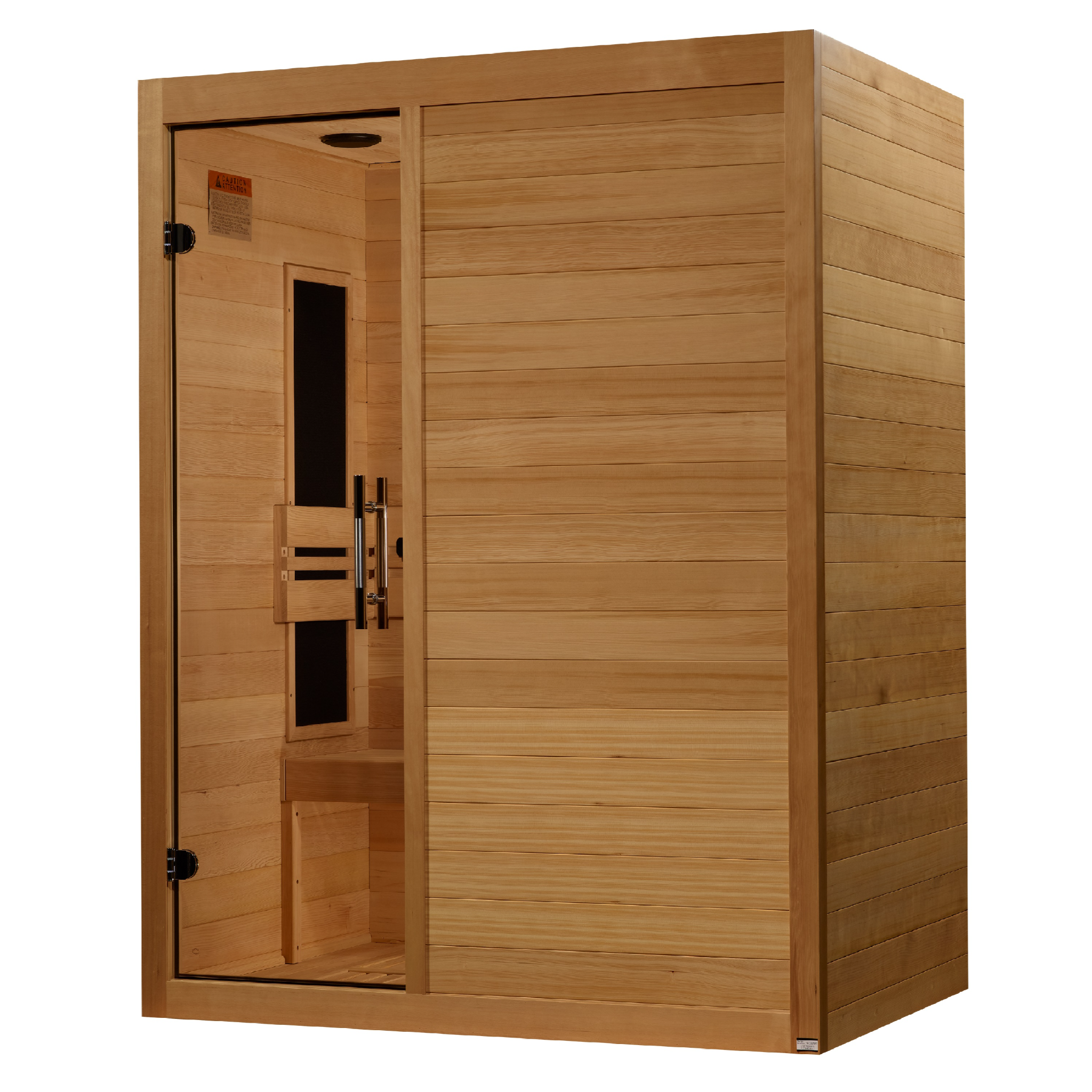 Maxxus S-Line Yoga 3-Person Ultra Low EMF FAR Infrared Sauna, Canadian Hemlock, Bronze Glass, MX-S306-01