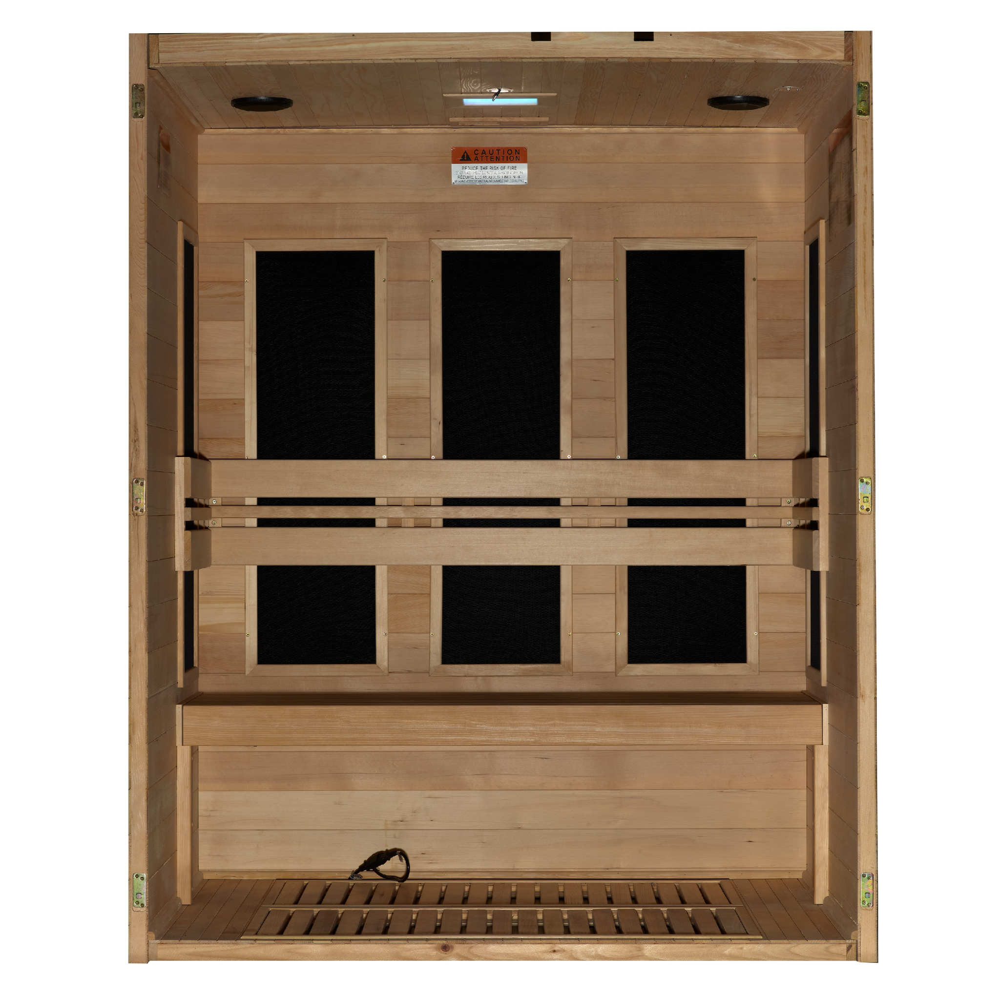 Maxxus S-Line Yoga 3-Person Ultra Low EMF FAR Infrared Sauna, Canadian Hemlock, Bronze Glass, MX-S306-01