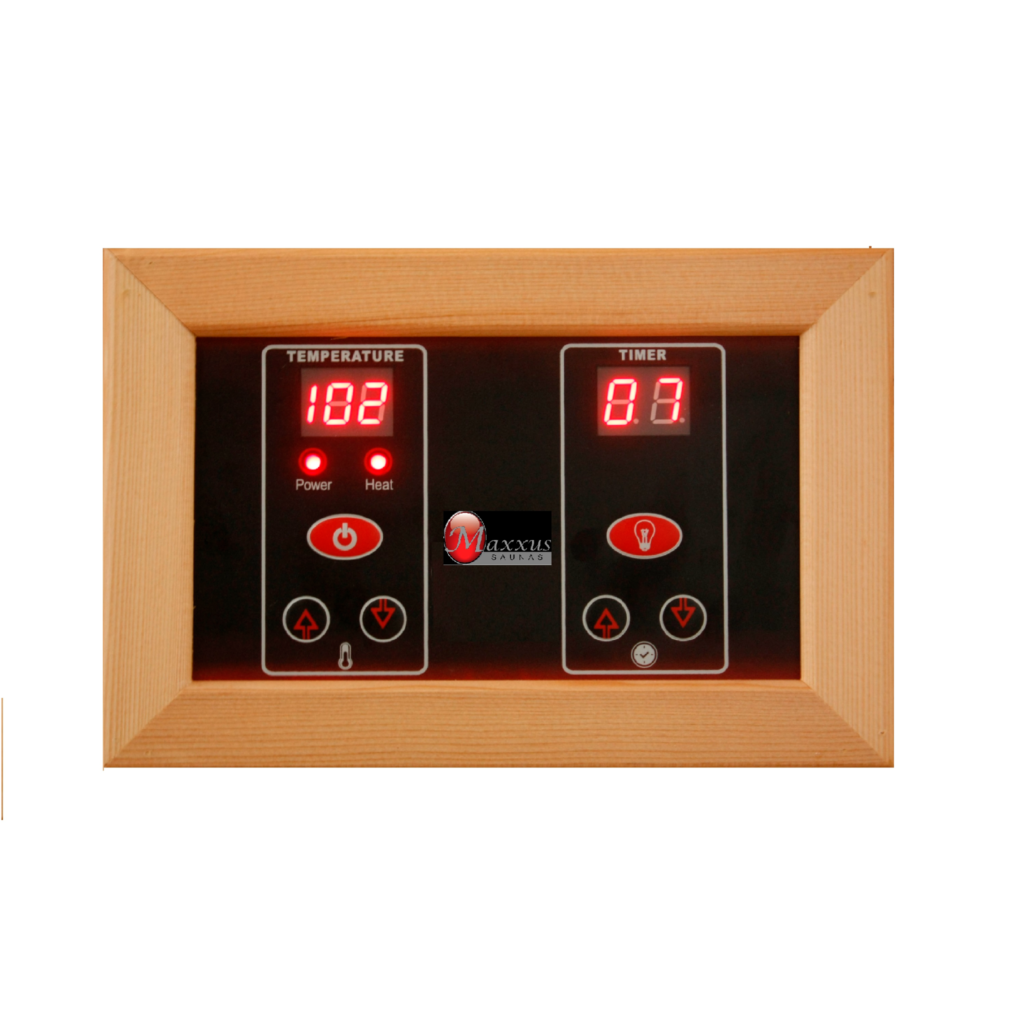 Maxxus 3-Person Low EMF FAR Infrared Sauna, Canadian Hemlock, Bronze Tinted Glass, Bluetooth Audio, Chromotherapy Lighting, MX-K306-01