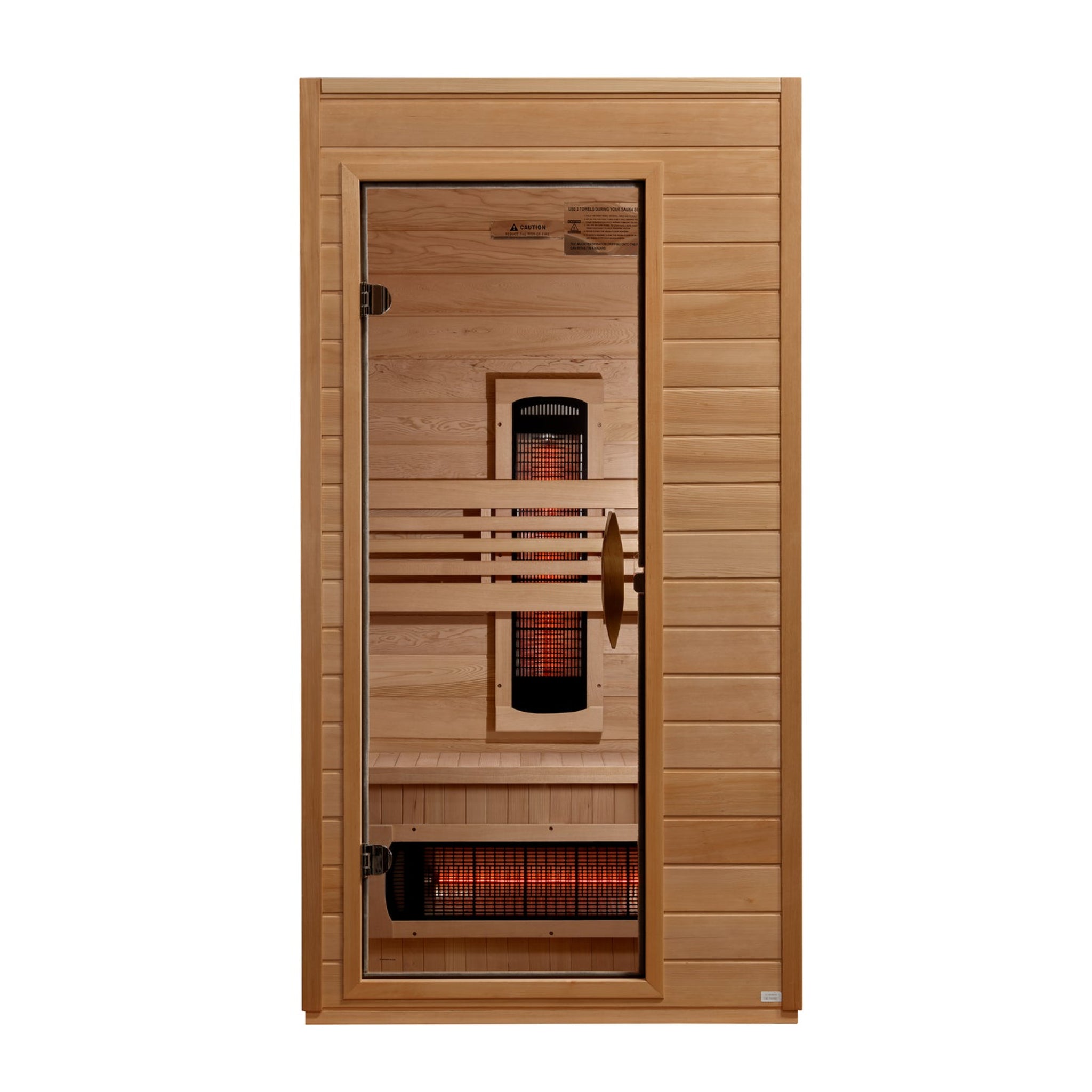 Dynamic Martin 1–2 Person Full Spectrum Near Zero EMF Infrared Sauna (Under 3MG) with Chromotherapy & Bluetooth, Canadian Hemlock – DYN-6006-03 FS
