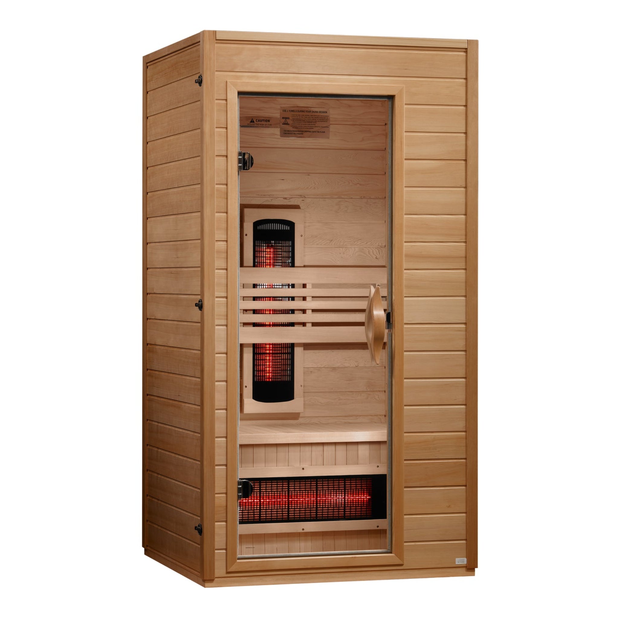 Dynamic Martin 1–2 Person Full Spectrum Near Zero EMF Infrared Sauna (Under 3MG) with Chromotherapy & Bluetooth, Canadian Hemlock – DYN-6006-03 FS
