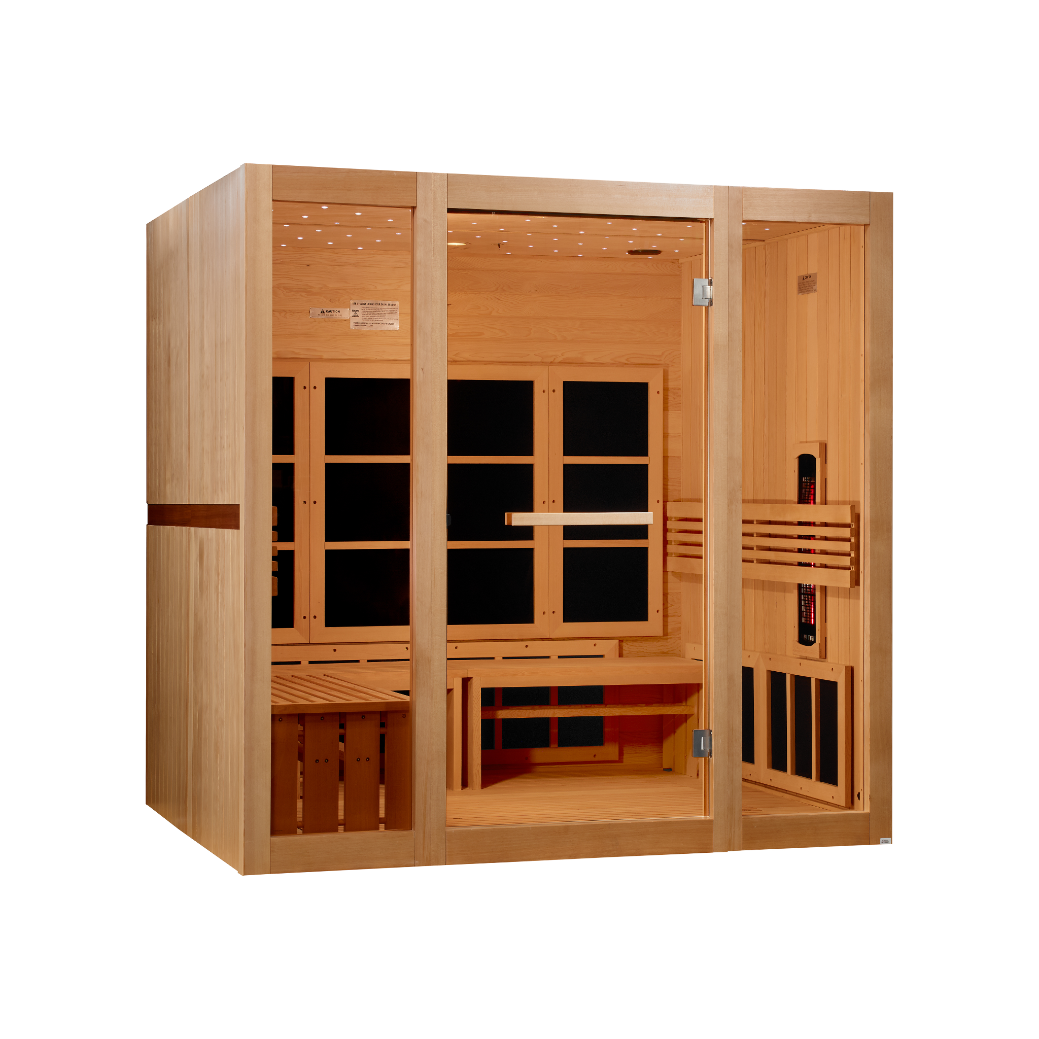 Golden Designs 8 Person Full Spectrum Infrared Sauna, Near Zero EMF, Canadian Hemlock, Indoor, 2026 Model, GDI-6880-03 FS